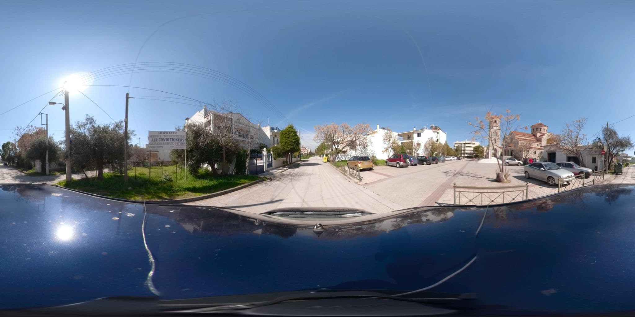Street view near Μικρό Χωριό, Agía Paraskeví — © akyrkou (CC BY-SA · Mapillary)