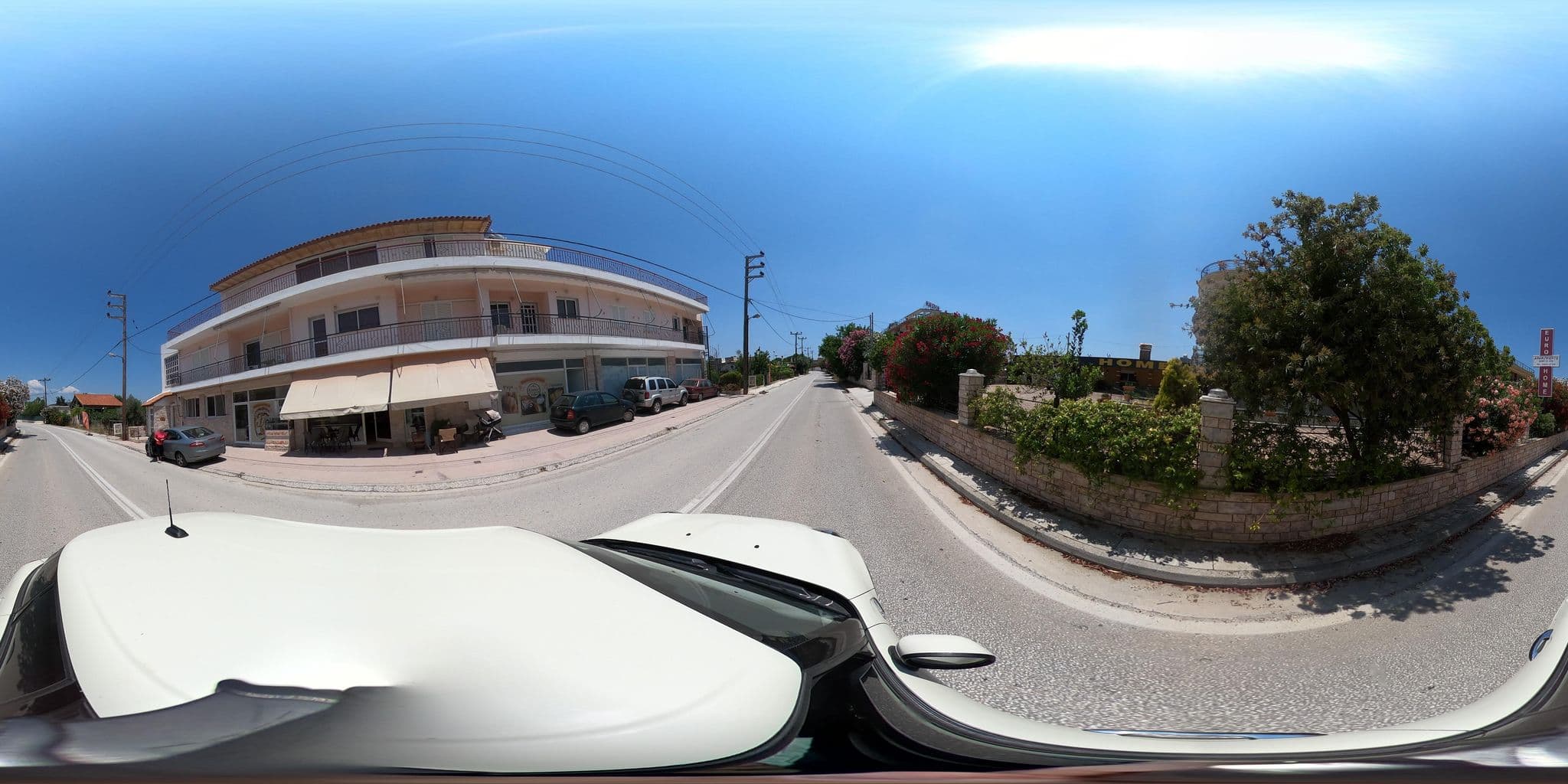 Street view near Eurohome Appartments, Aghios Panteleímon — © cedionysis (CC BY-SA · Mapillary)