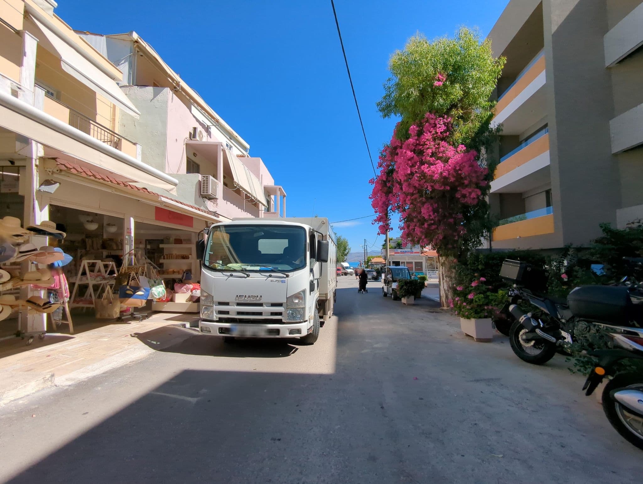 Street view near Corissia Beach Hotel, Georgioupolis — © ente (CC BY-SA · Mapillary)