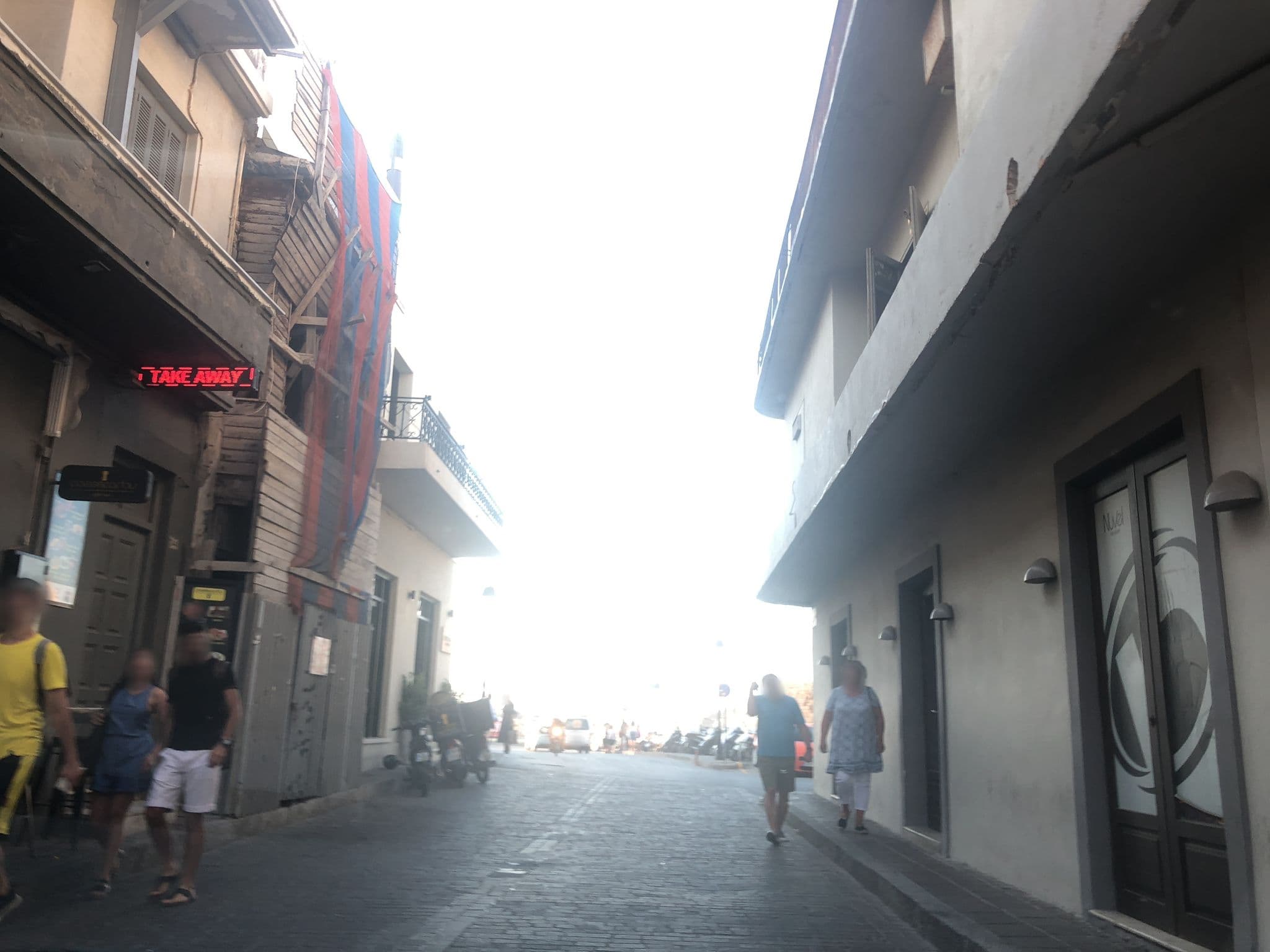 Street view near Porto Enetiko Suites, Rethymno — © rikkekofoed (CC BY-SA · Mapillary)