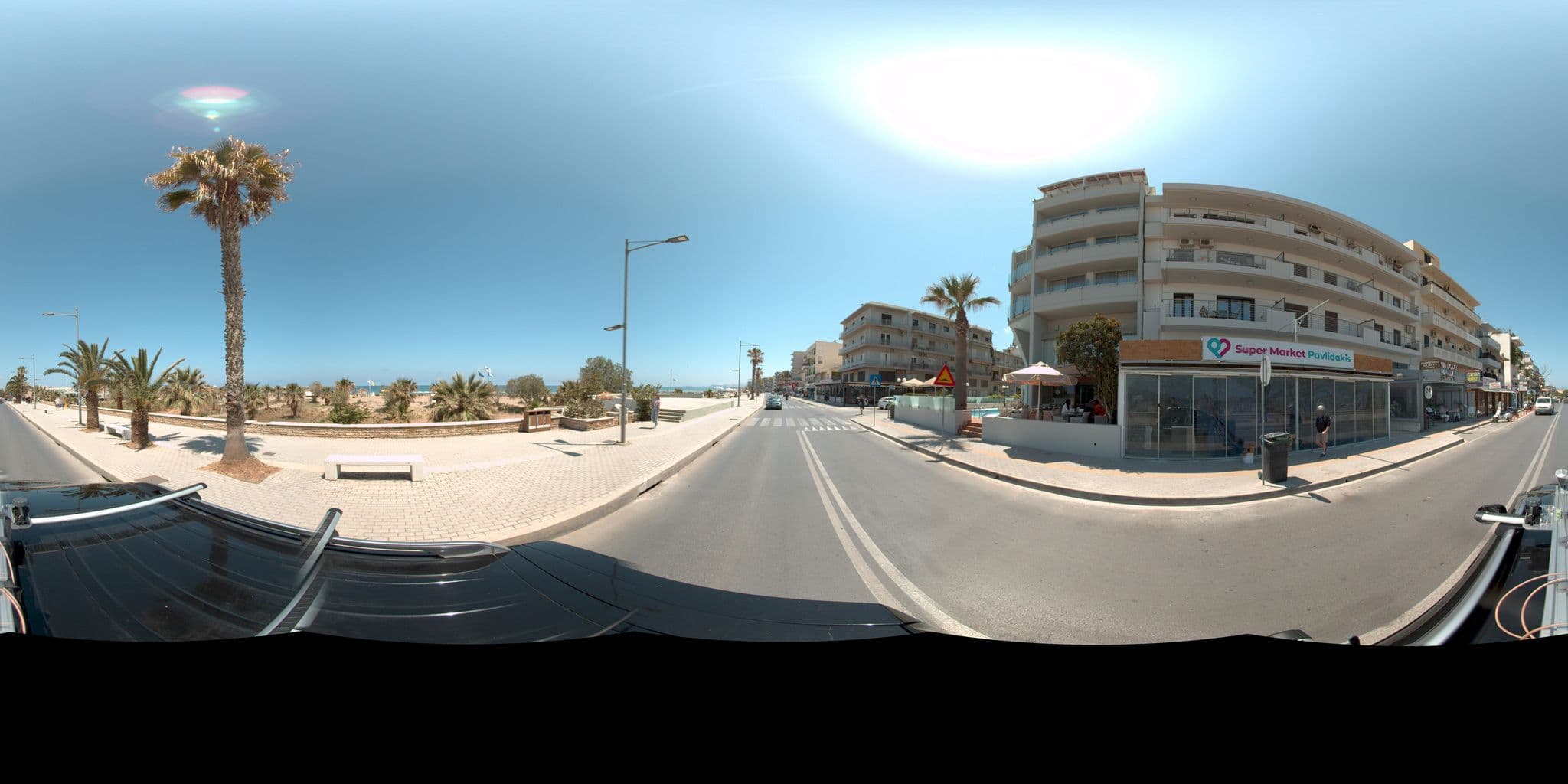 Street view near Sea View Apartments, Rethymno — © MarianPanagiotopoulou (CC BY-SA · Mapillary)
