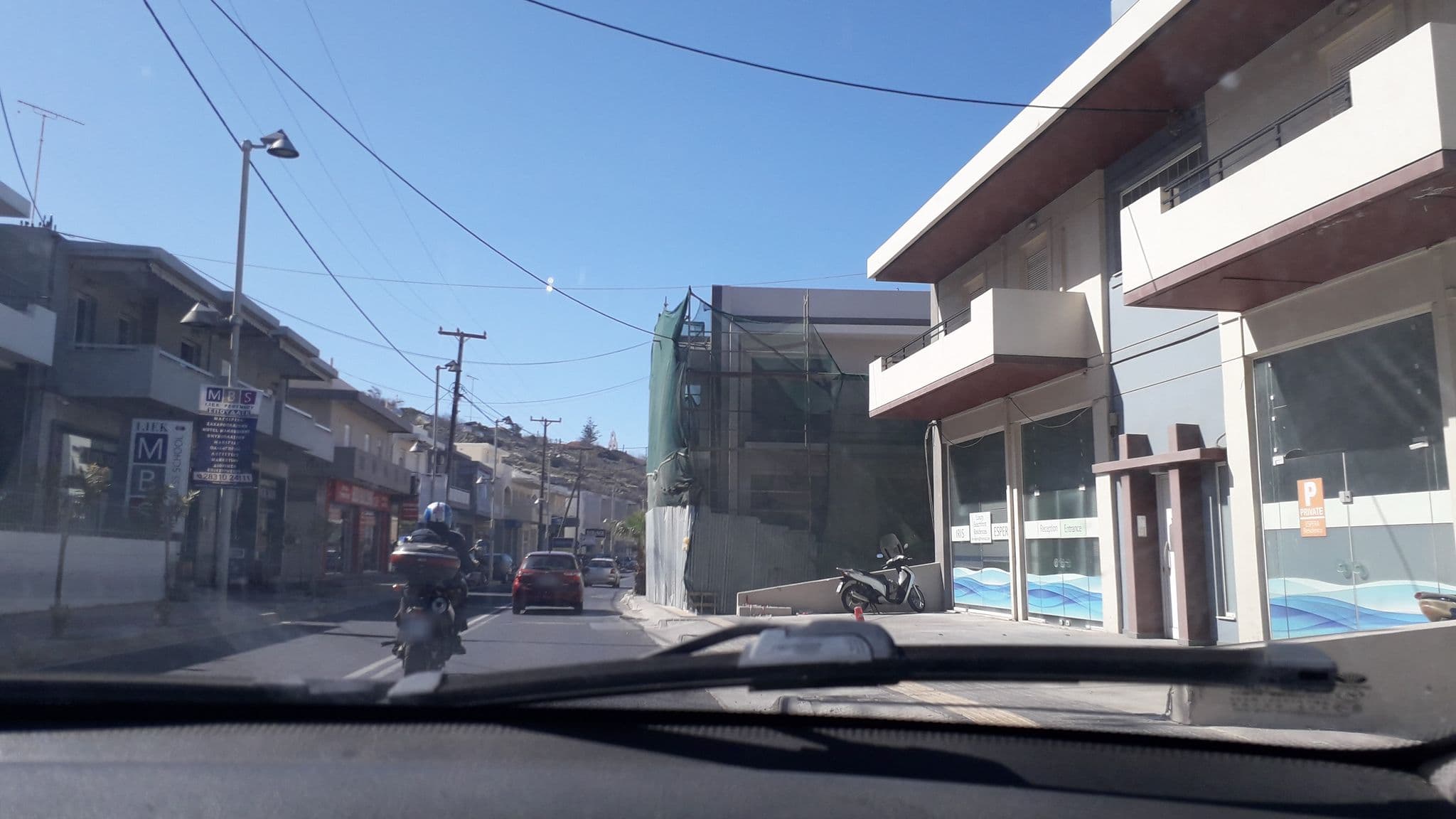 Street view near north coast sea side suites, Violí Charáki — © jte (CC BY-SA · Mapillary)