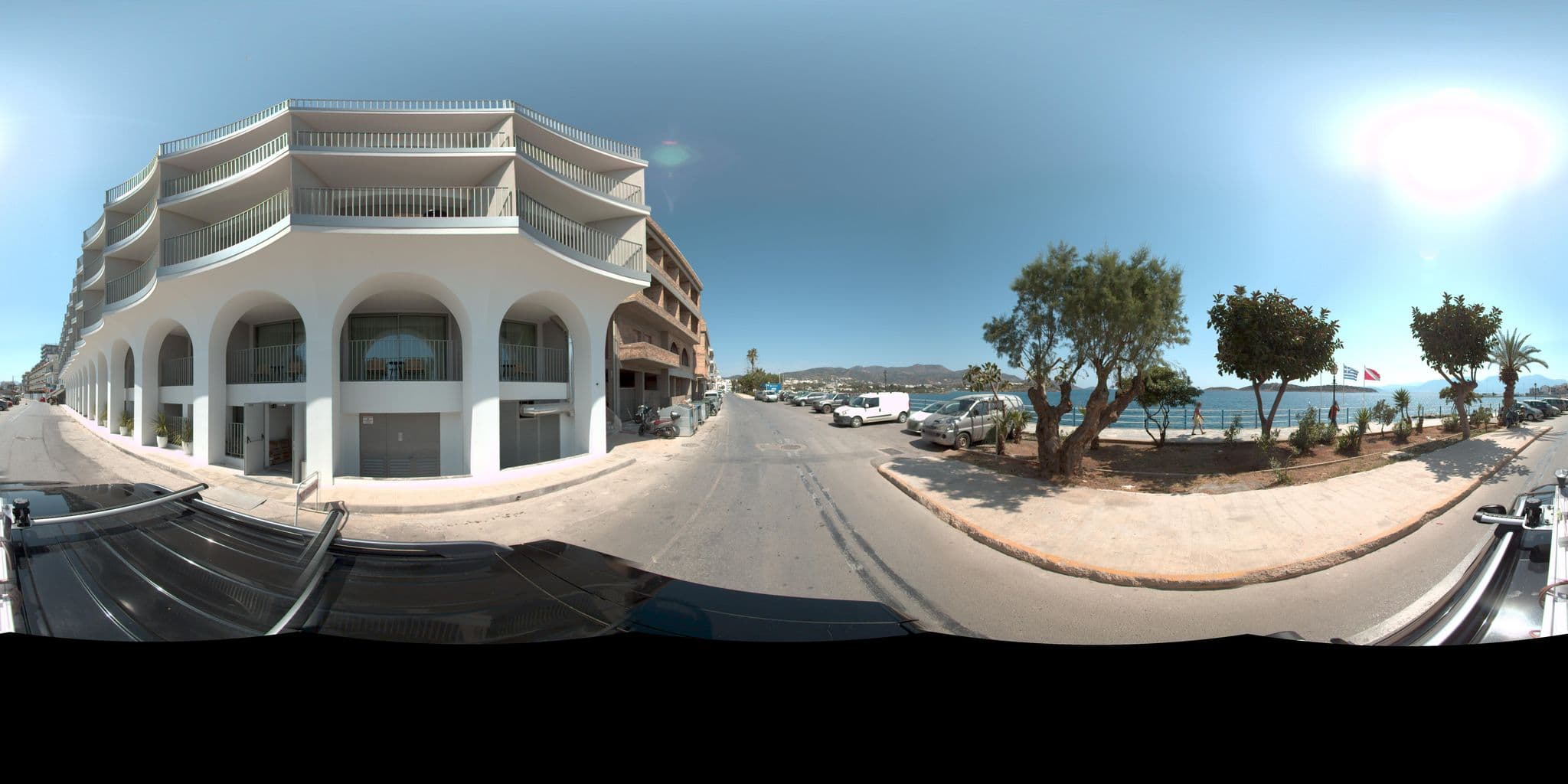 Street view near Swimming Pool, Ágios Nikólaos — © Vagelis (CC BY-SA · Mapillary)