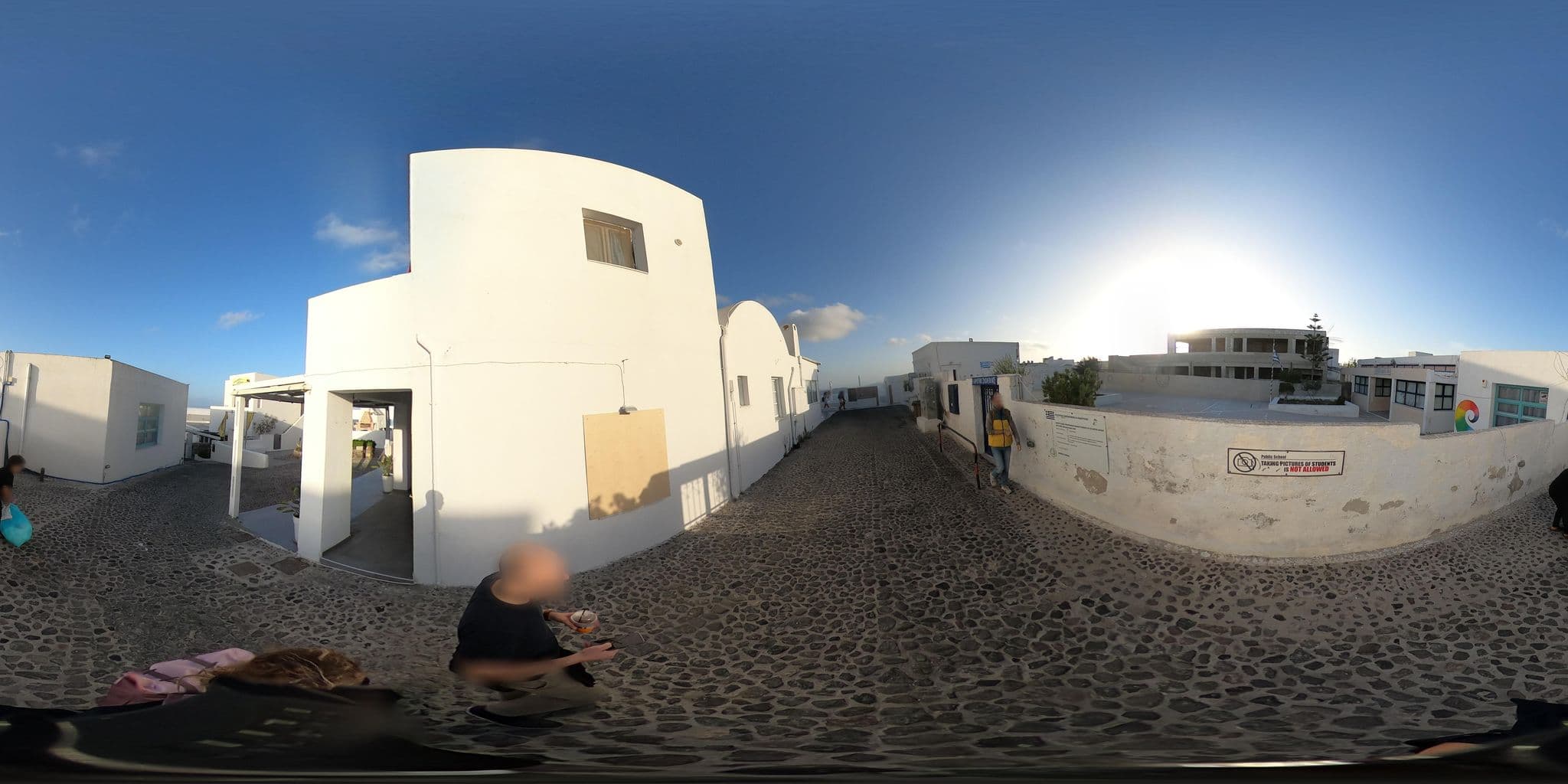 Street view near Bligos Villas, Oía — © efikour (CC BY-SA · Mapillary)