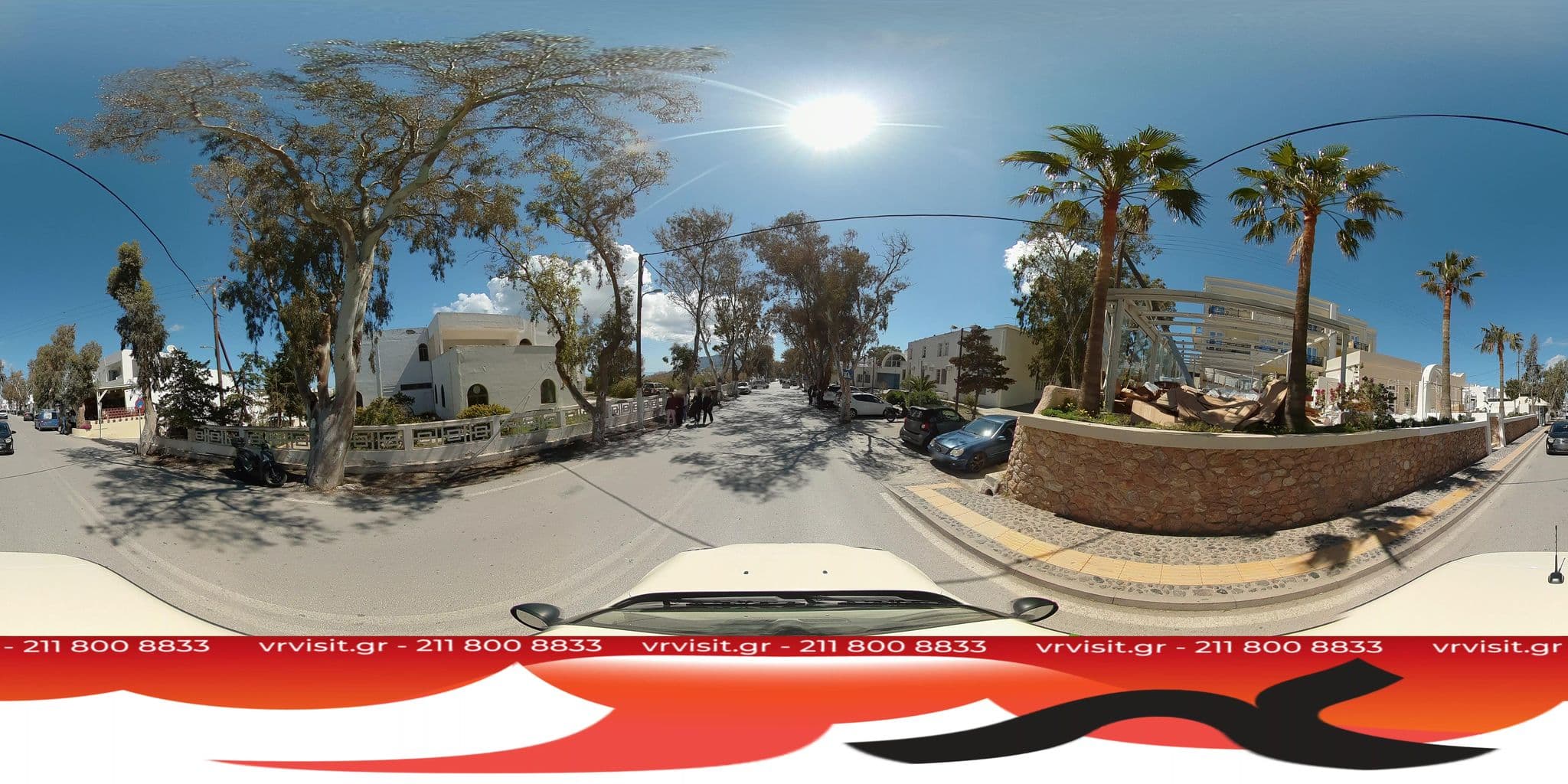 Street view near Nissos Thira Hotel, Firá — © VRvisit (CC BY-SA · Mapillary)