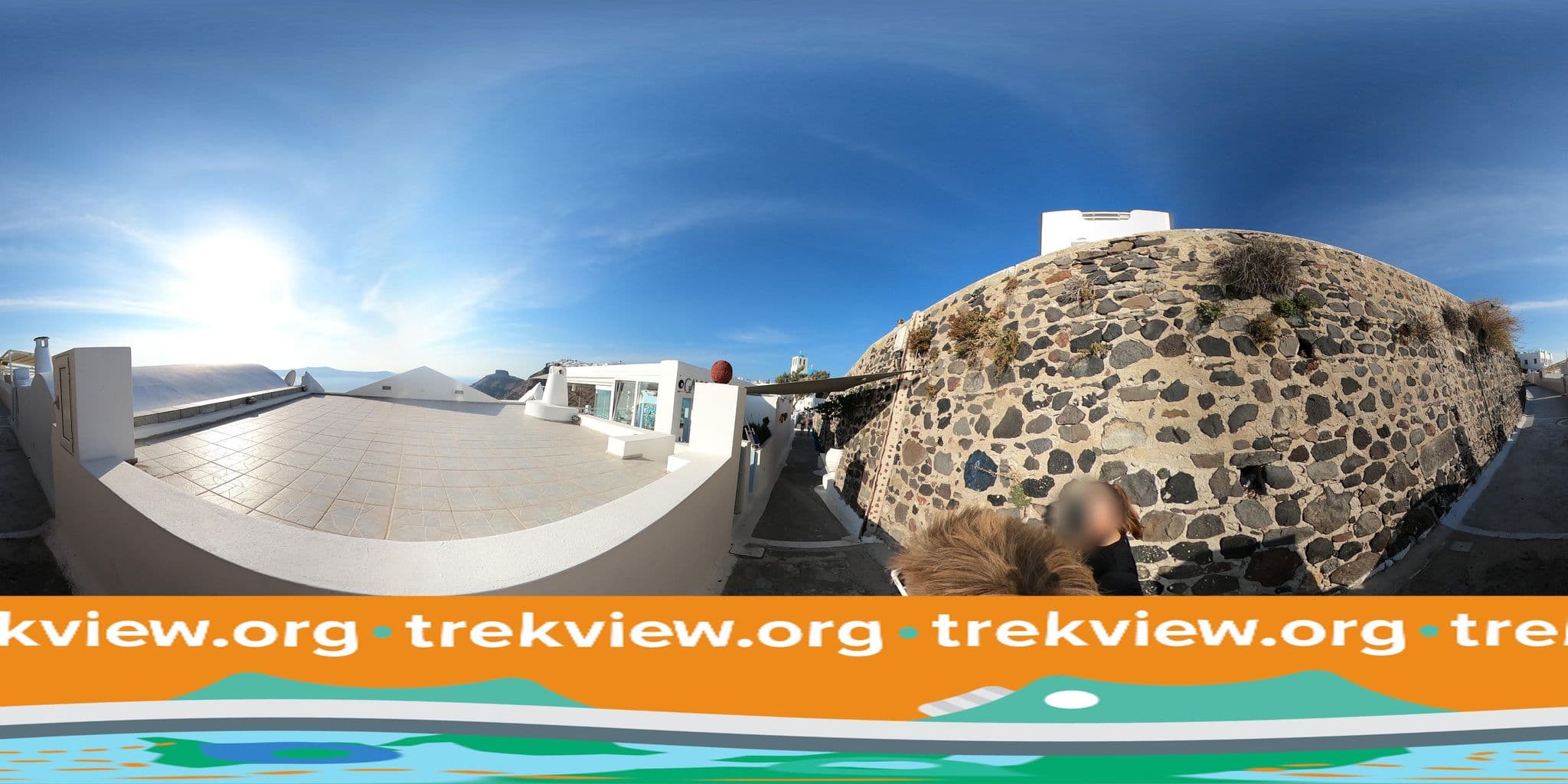 Street view near Ikastikies Suites Firostefani, Firá — © trekviewed (CC BY-SA · Mapillary)