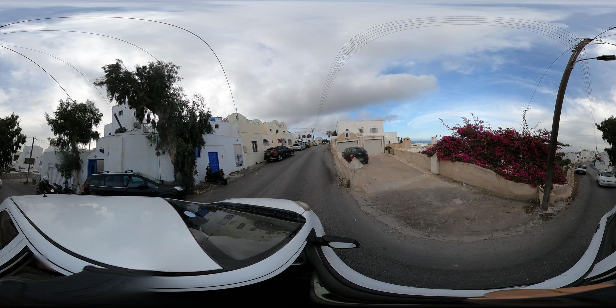 Street view near Anemomilos Suites, Firá — © efikour (CC BY-SA · Mapillary)