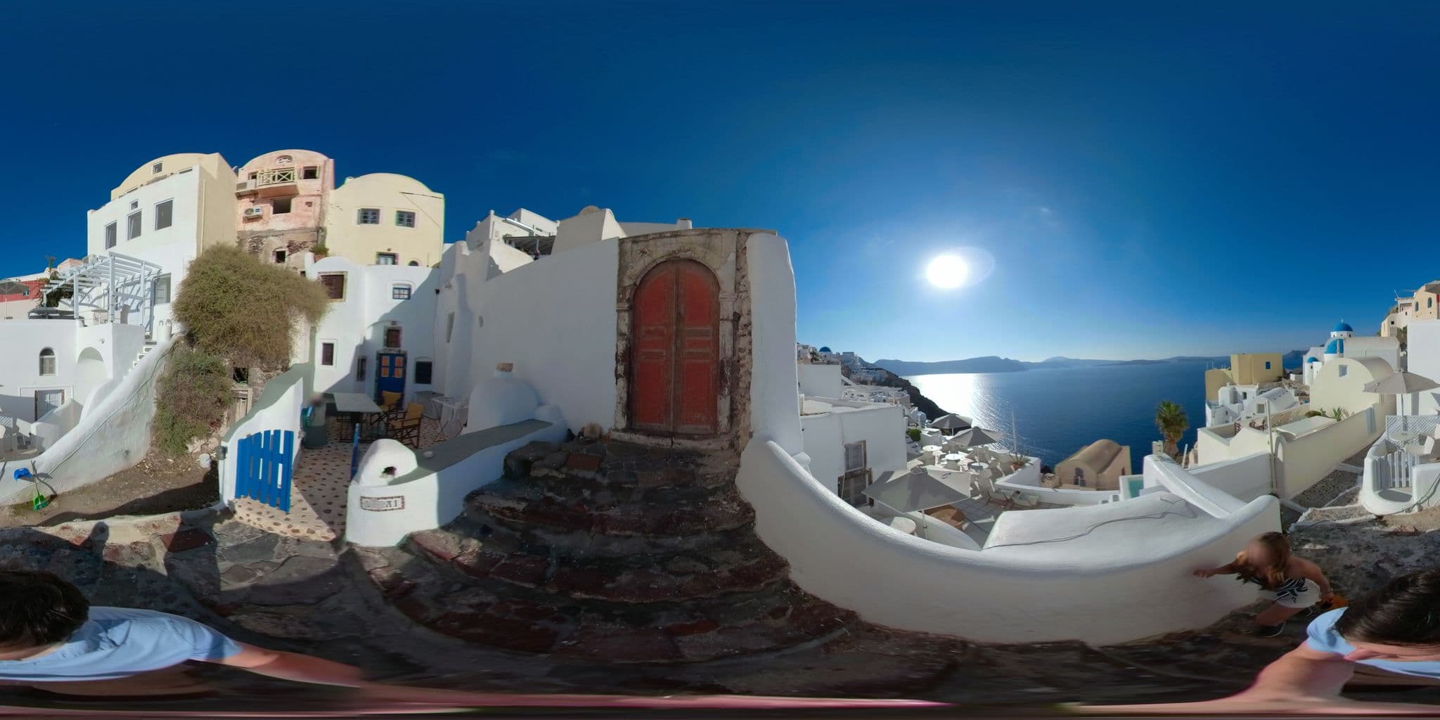 Street view near Argithea Cave House, Oía — © cookry (CC BY-SA · Mapillary)
