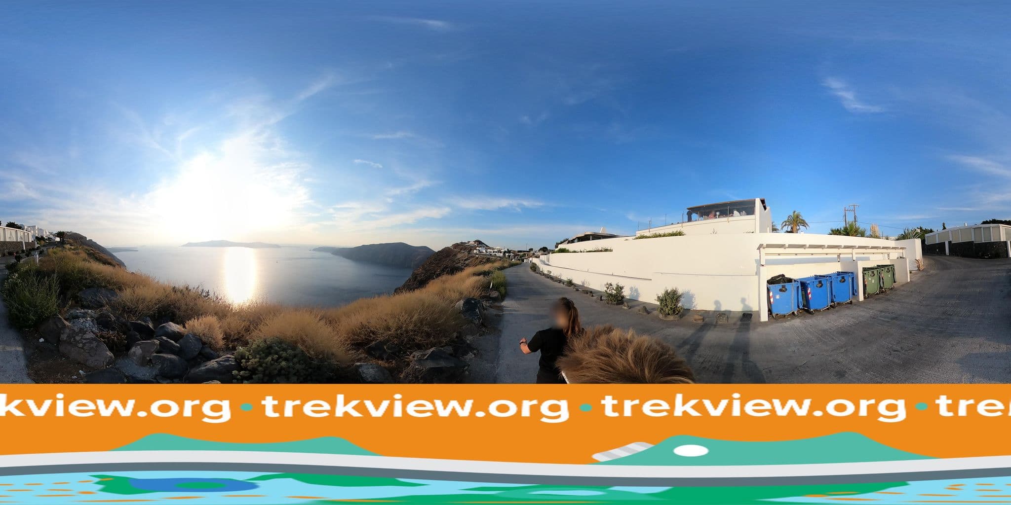 Street view near Imerovigli Palace Hotel Santorini, Firá — © trekviewed (CC BY-SA · Mapillary)