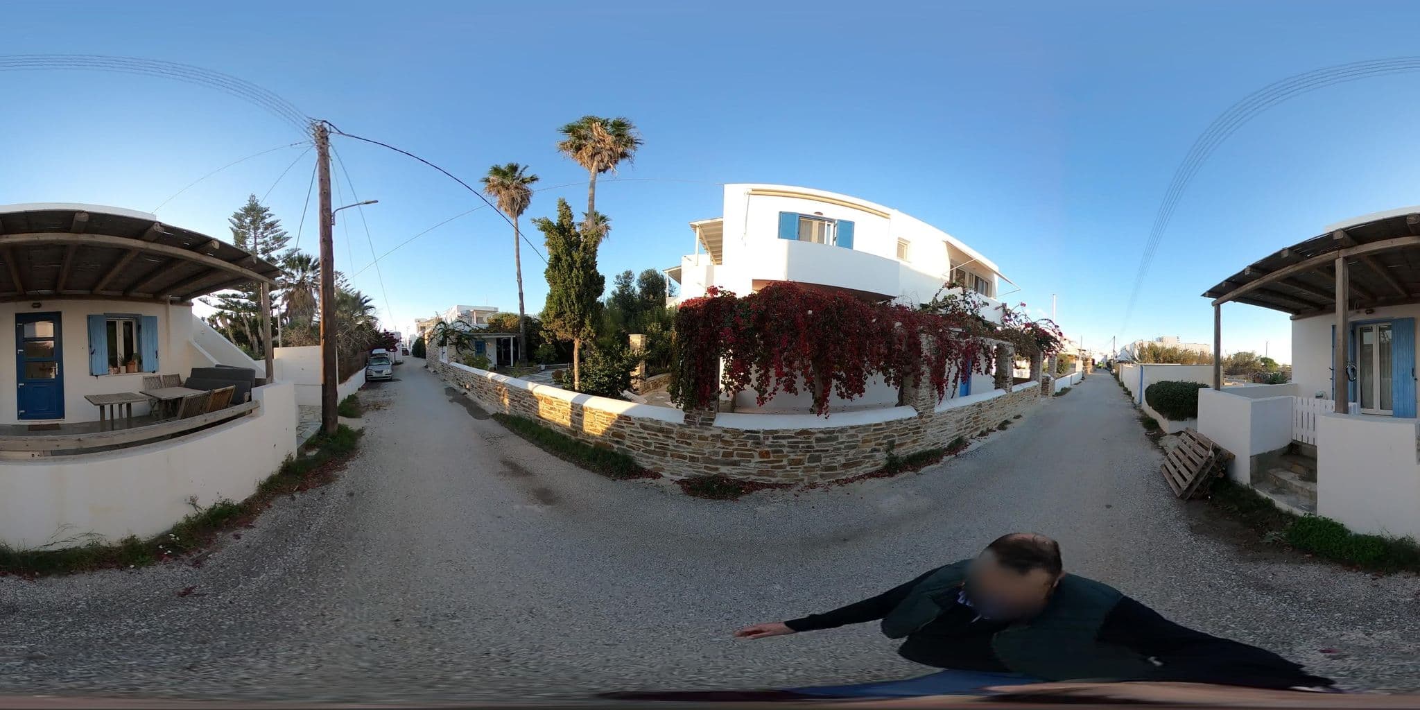 Street view near Cyclades Rooms, Páros — © RoikosSA (CC BY-SA · Mapillary)