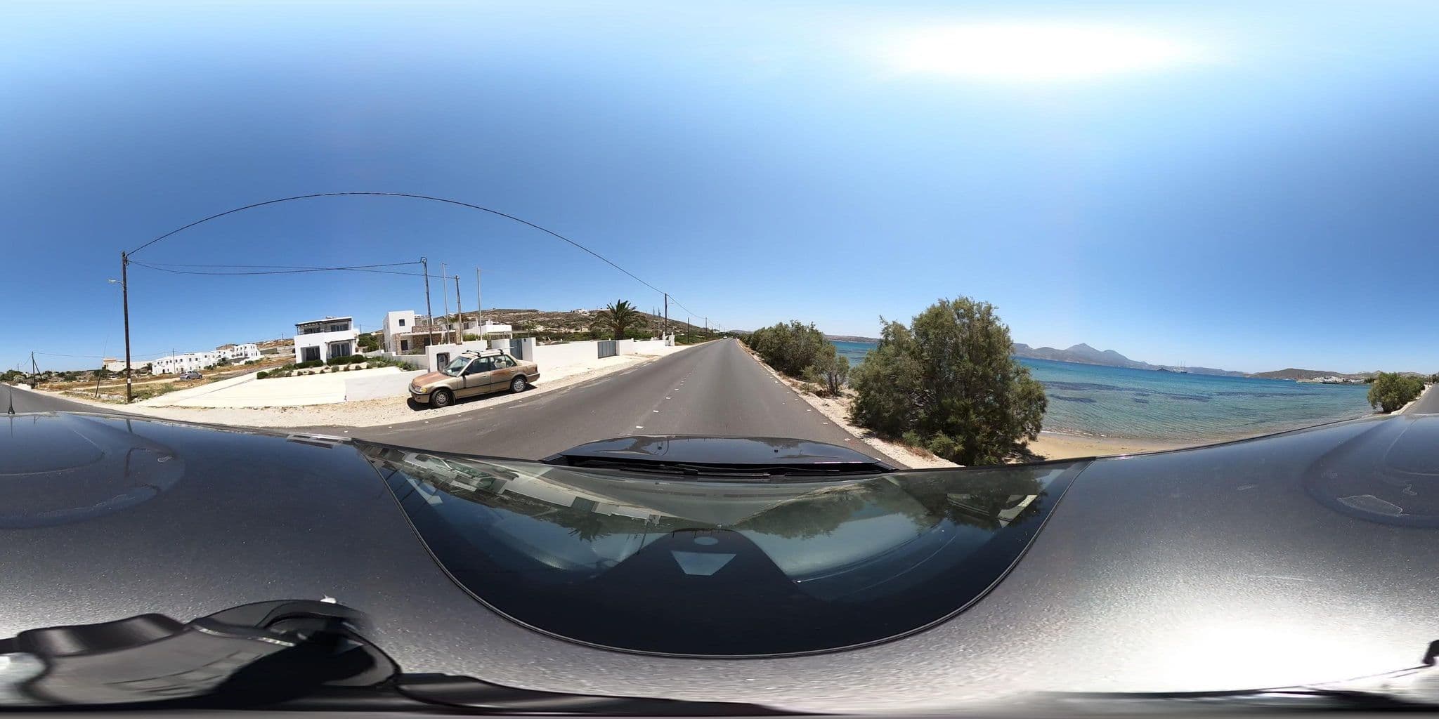 Street view near Moustakas Beach Apartments, Adámas — © katagrafes (CC BY-SA · Mapillary)