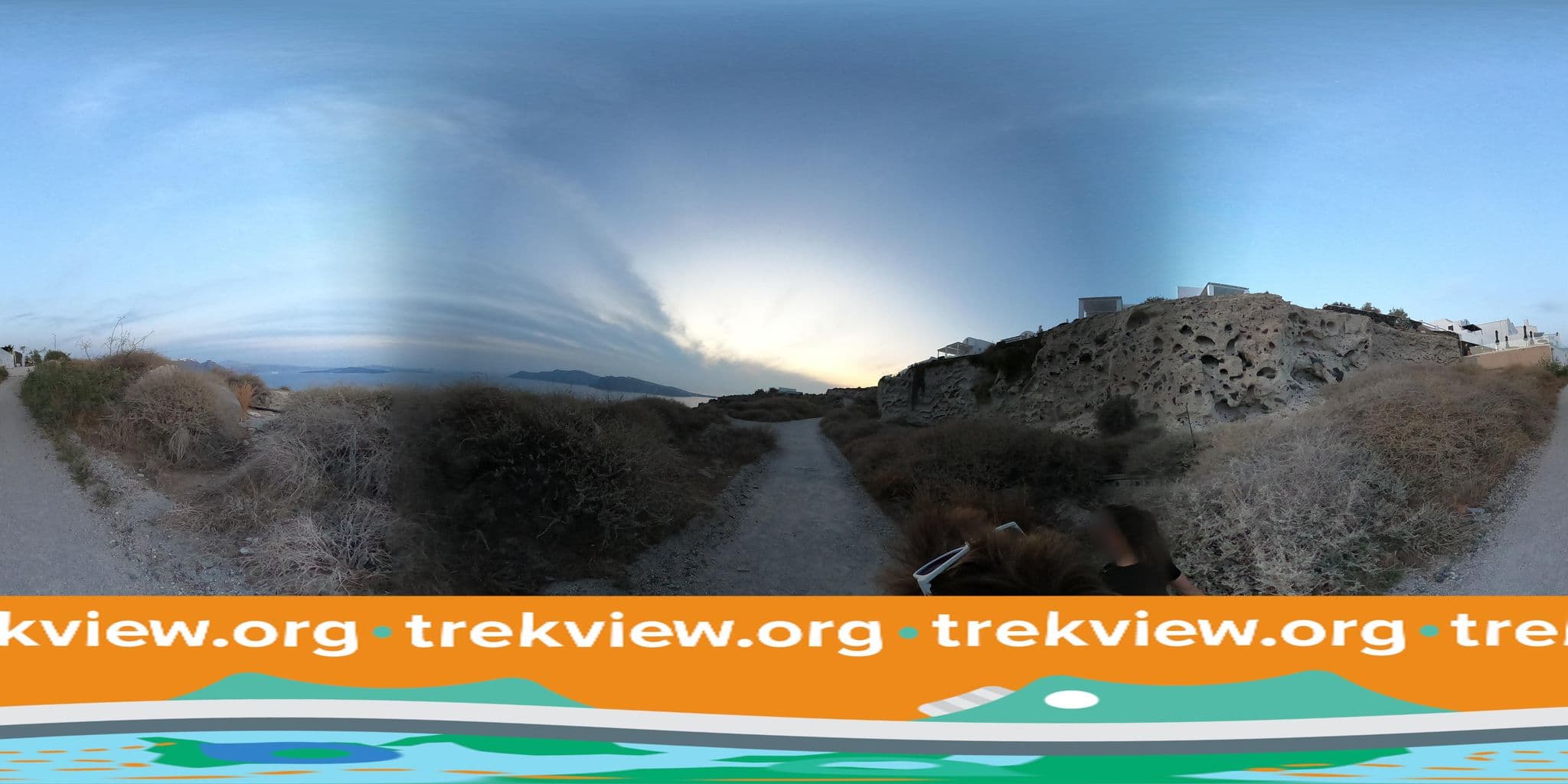 Street view near Ξενοδοχείο Ατλαντίδα Villas, Oía — © trekviewed (CC BY-SA · Mapillary)
