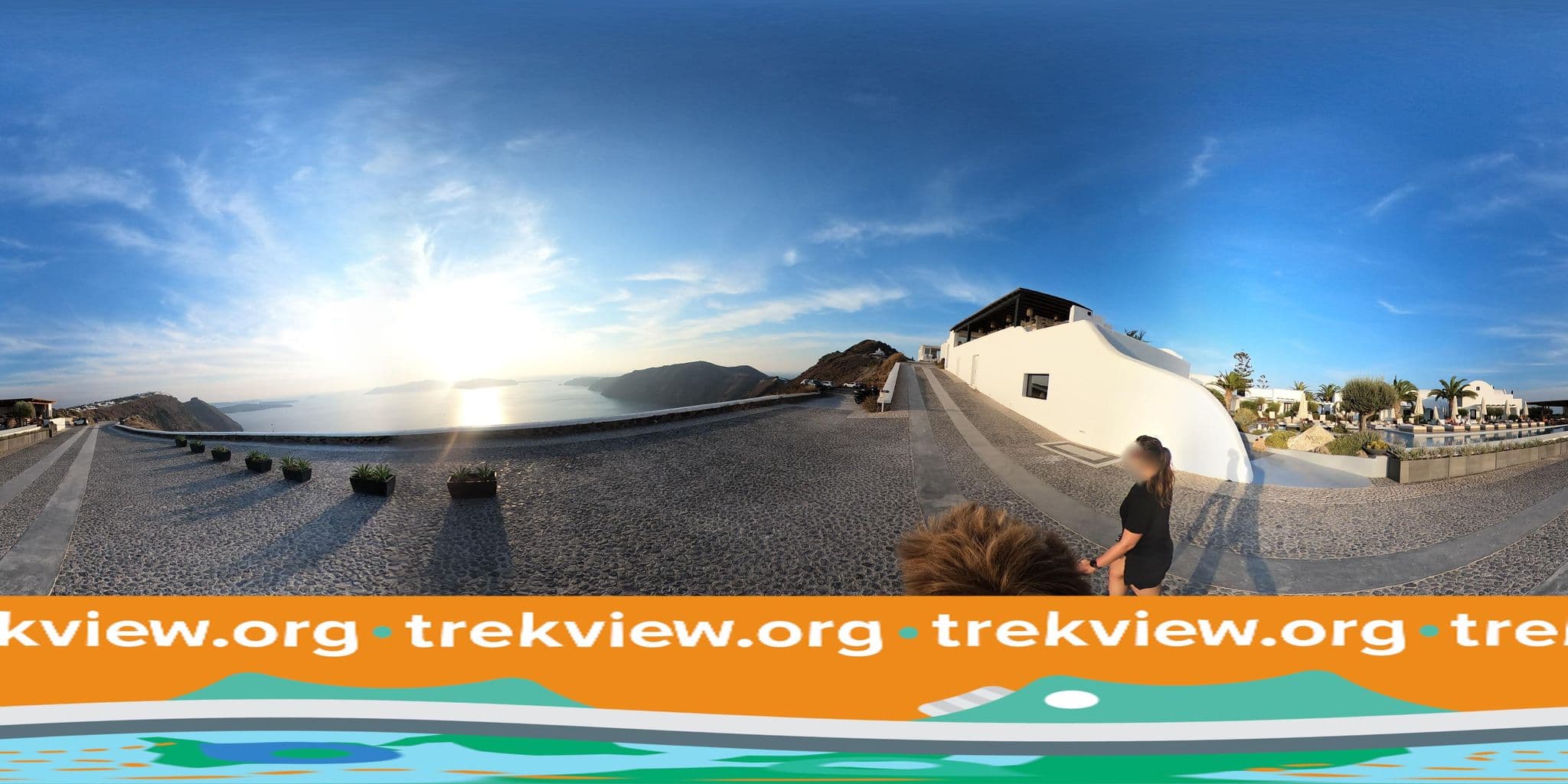 Street view near Nobu Hotel Santorini, Firá — © trekviewed (CC BY-SA · Mapillary)