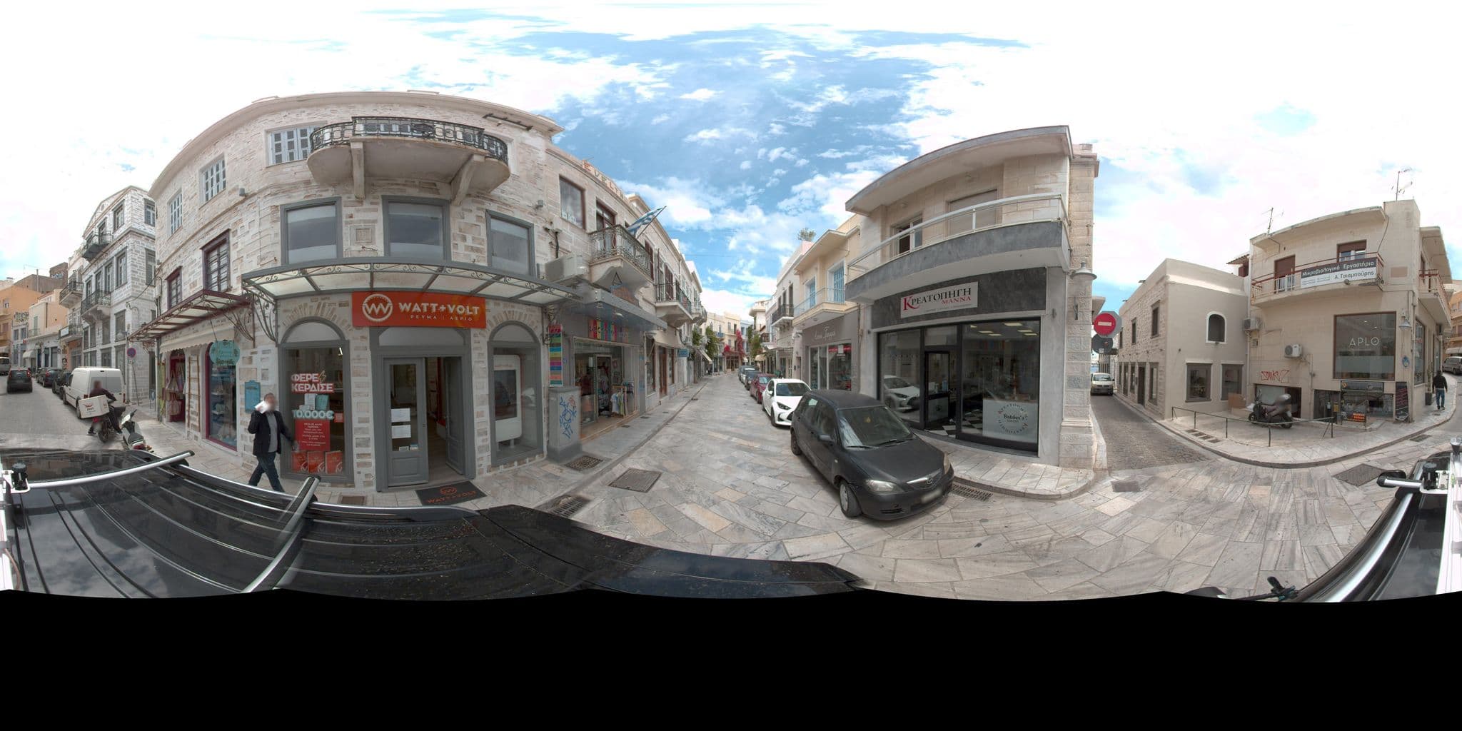 Street view near 1844 Suites, Ermoúpolis — © MarianPanagiotopoulou (CC BY-SA · Mapillary)