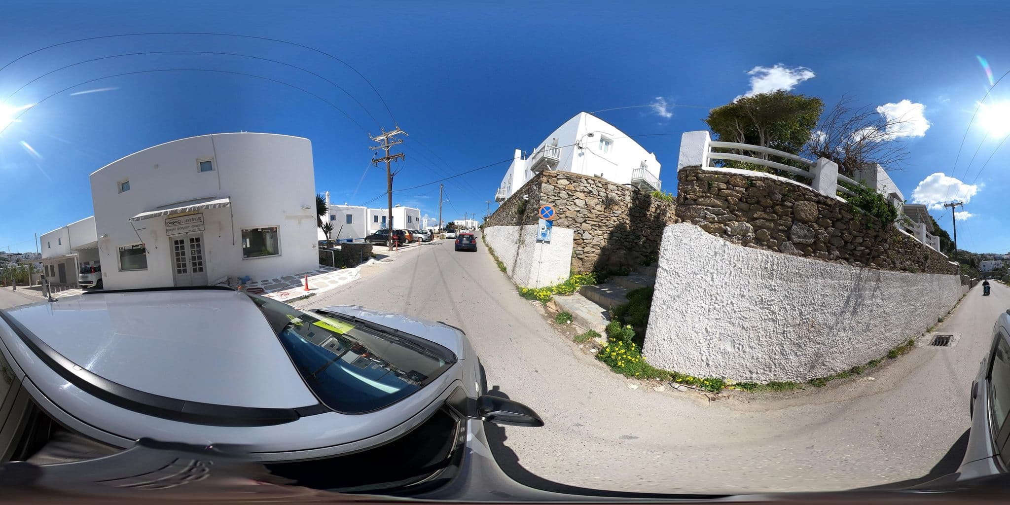 Street view near Marsoula's Studios, Mykonos — © efikour (CC BY-SA · Mapillary)