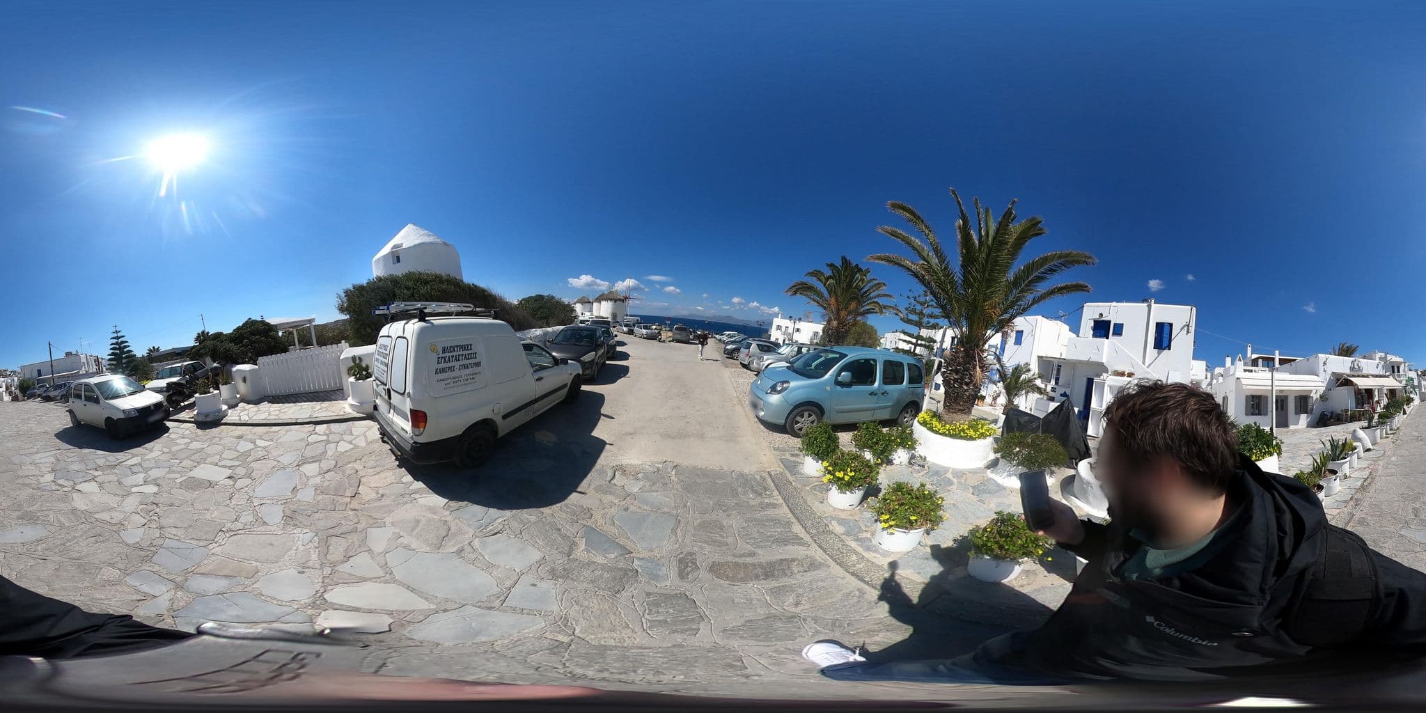 Street view near Adam Mikele, Mykonos — © efikour (CC BY-SA · Mapillary)