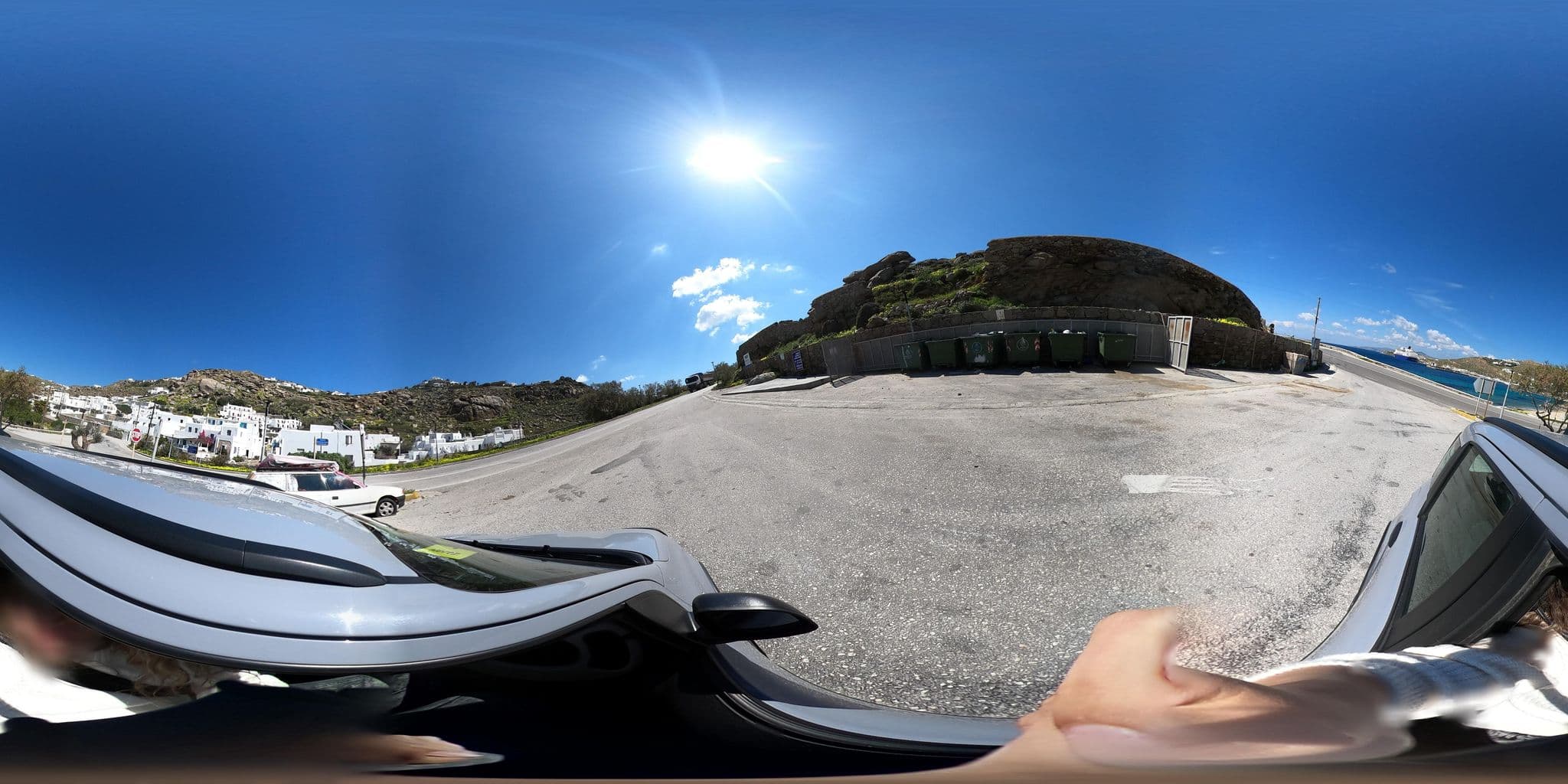 Street view near Kavaki Rooms & Studios, Mykonos — © efikour (CC BY-SA · Mapillary)
