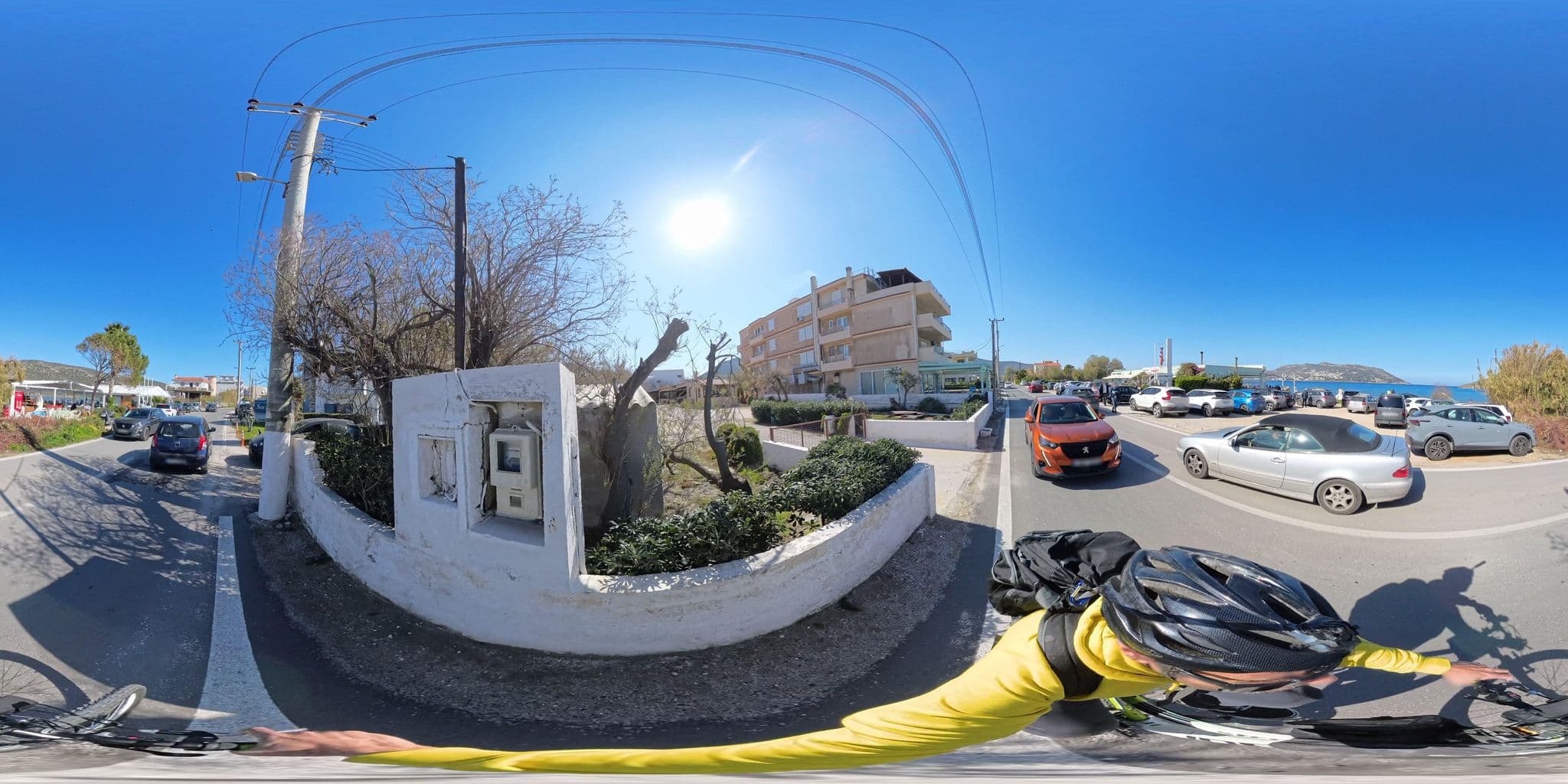 Street view near Sea Sight Boutique Hotel, Limín Mesoyaías — © NickGar (CC BY-SA · Mapillary)