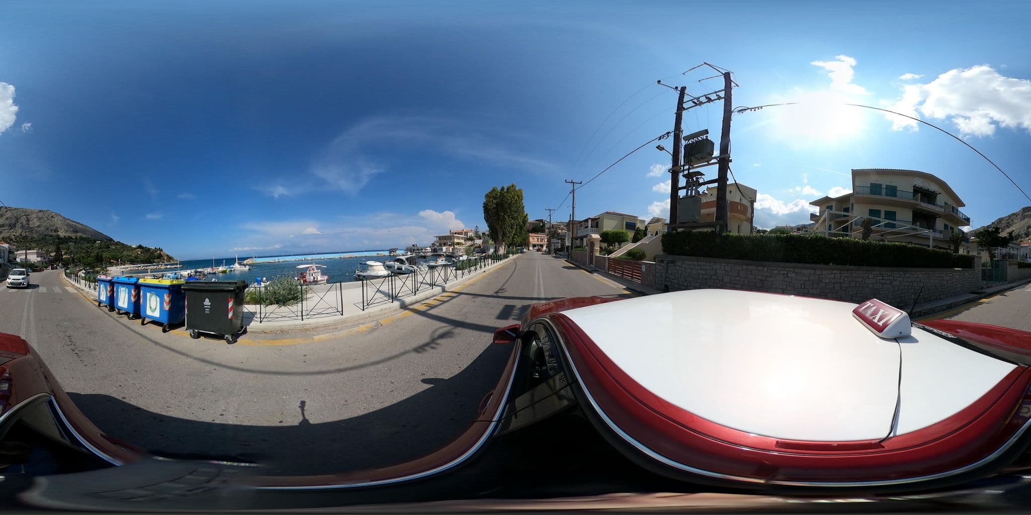 Street view near Pearl Bay Hotel, Vrontádos — © efikour (CC BY-SA · Mapillary)