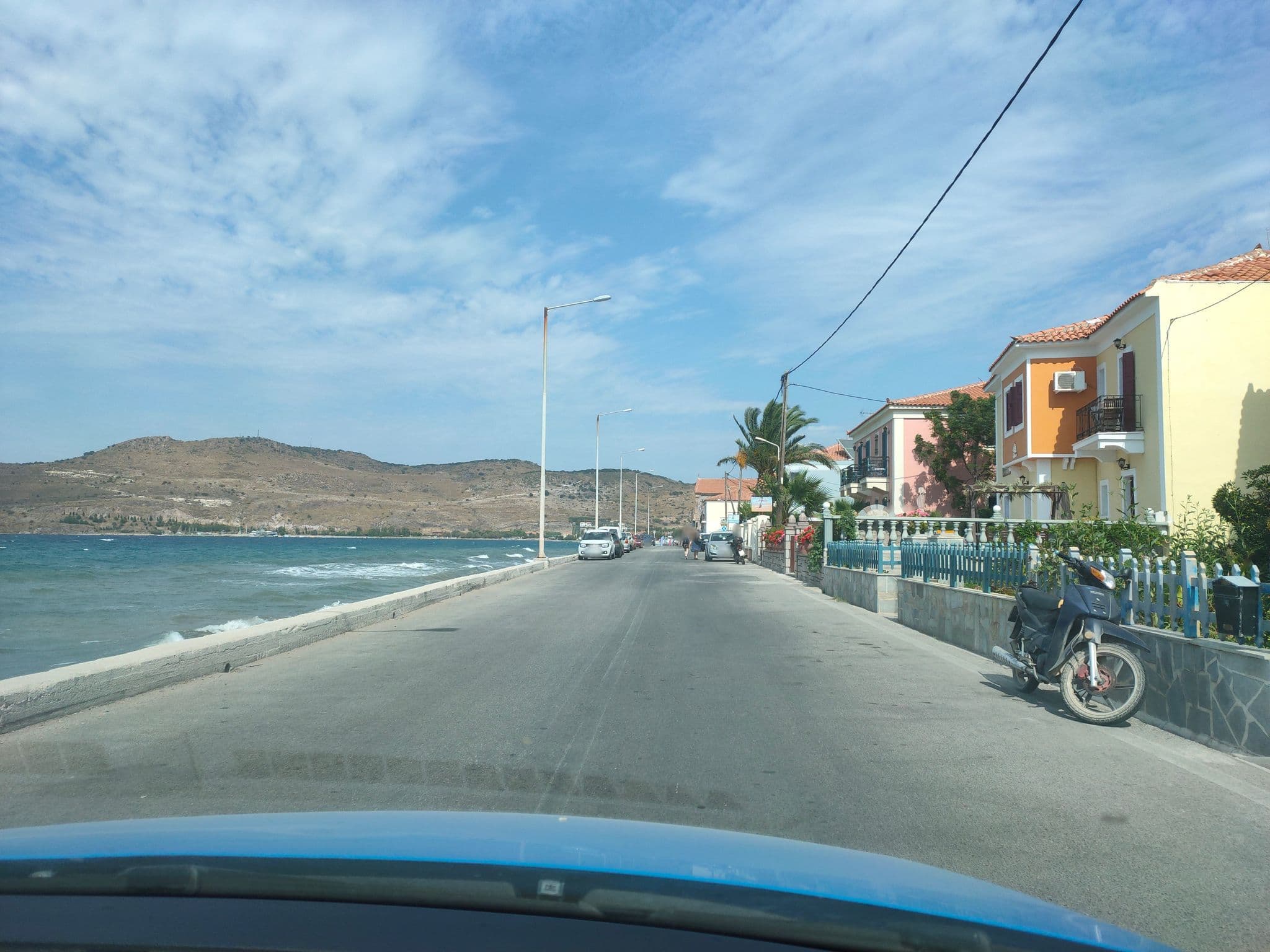 Street view near Eleni’s Olive Garden Studio, Pétra — © jjc (CC BY-SA · Mapillary)