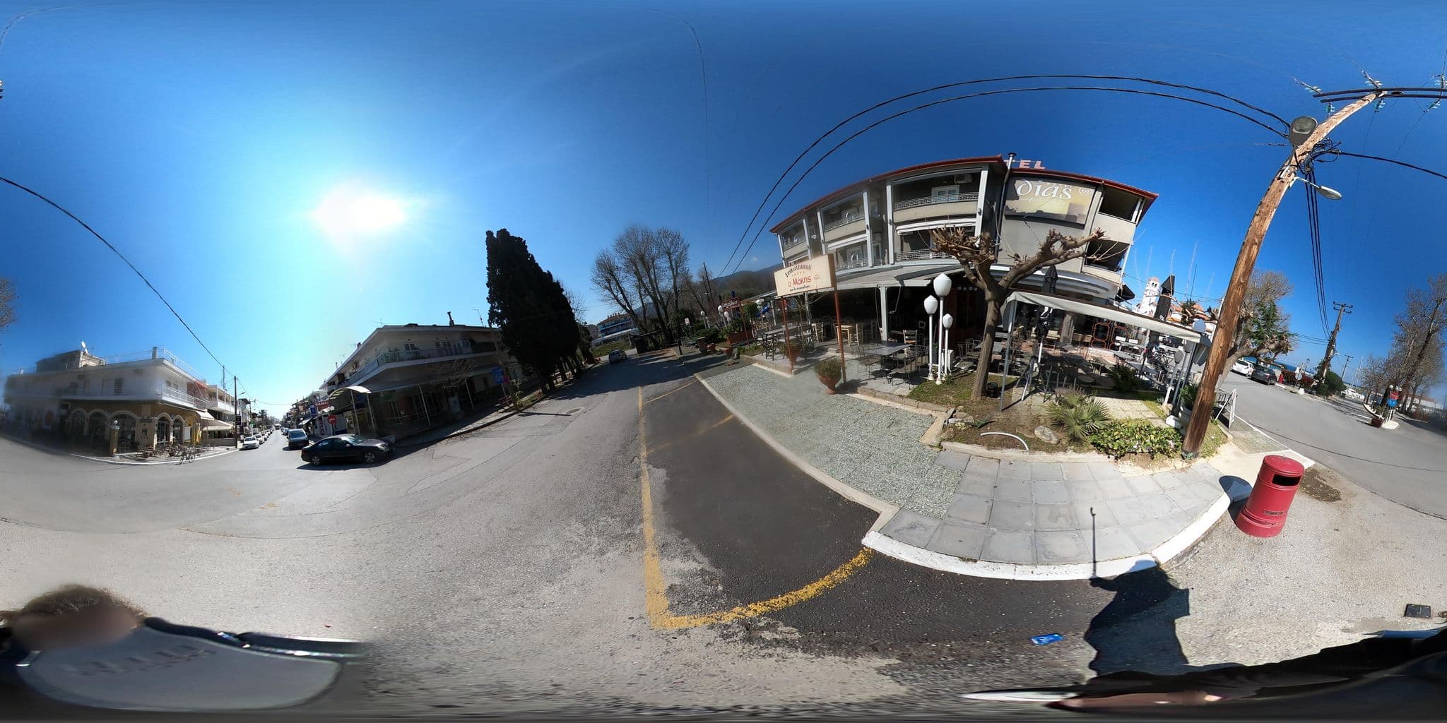 Street view near Dias Hotel, Aigáni — © efikour (CC BY-SA · Mapillary)