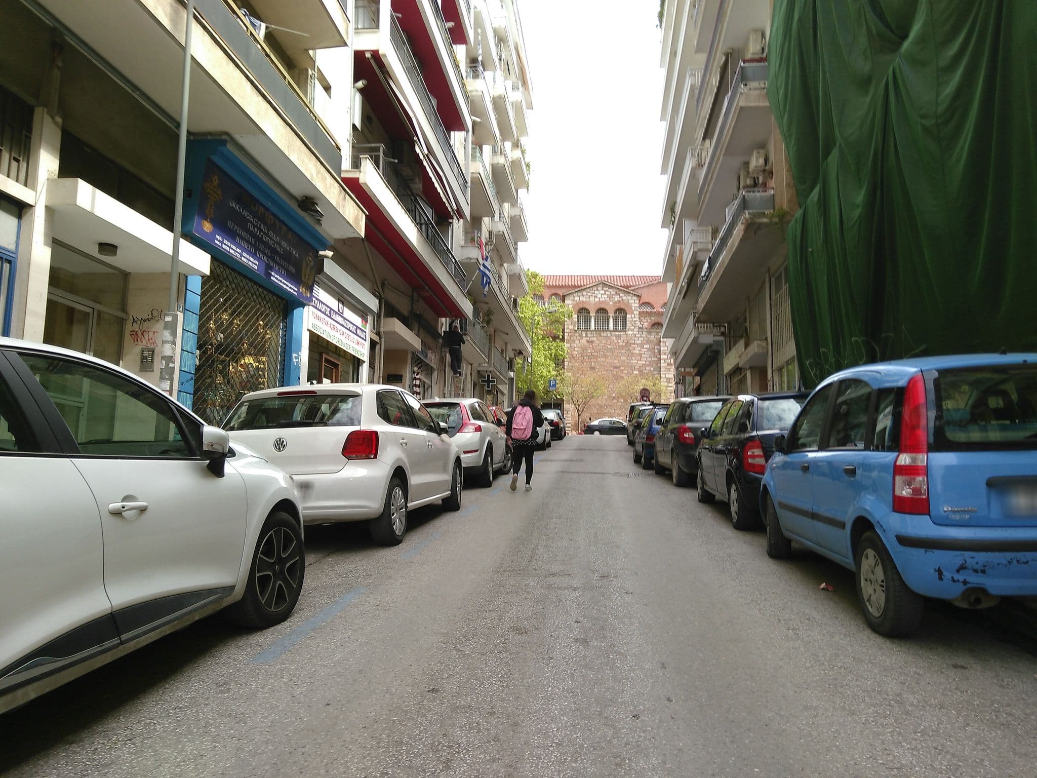 Street view near OK Hotel, Thessaloníki — © mortis (CC BY-SA · Mapillary)