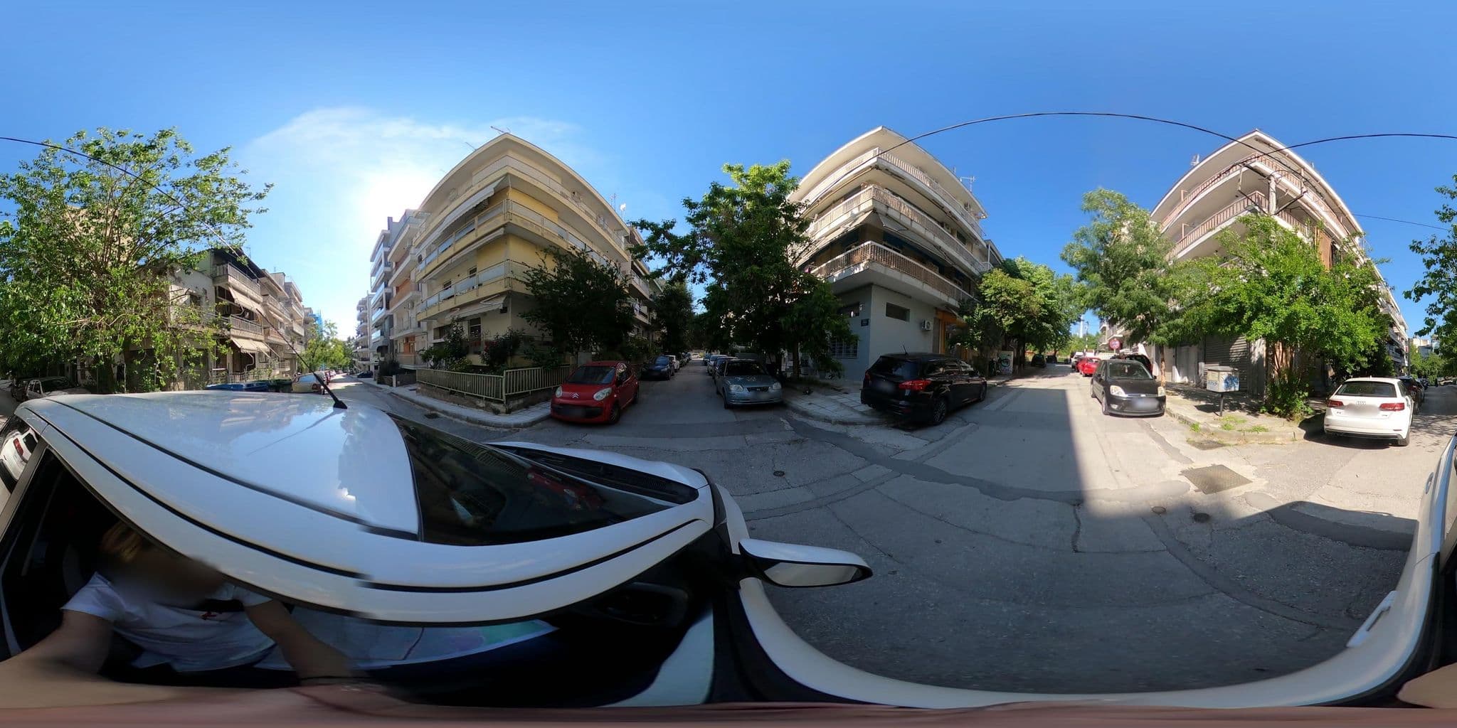Street view near Atlas Hotel Thessaloniki, Triandría — © VMConsulting (CC BY-SA · Mapillary)