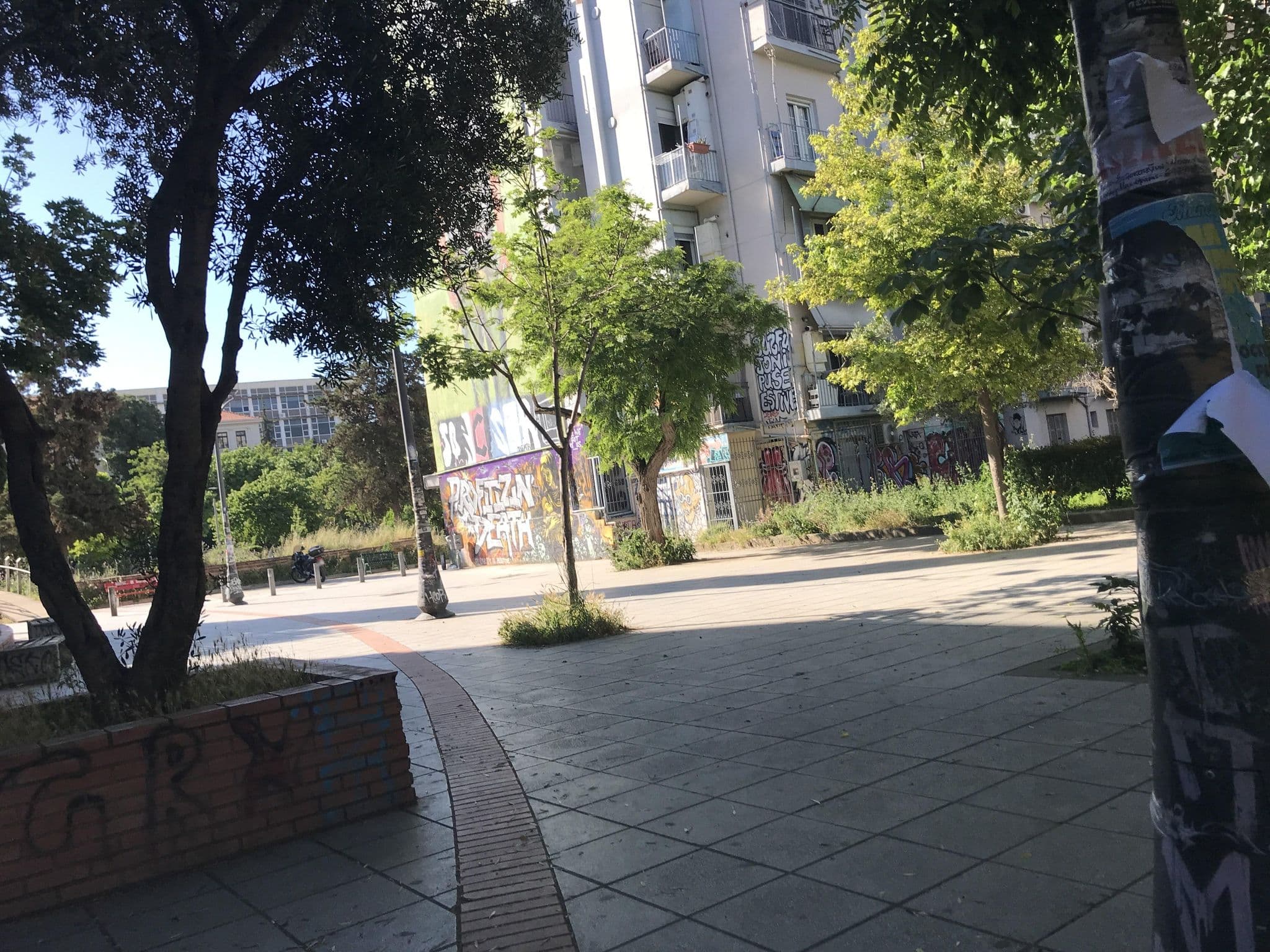 Street view near RentRooms Hostel, Ágios Pávlos — © miguel_andrade (CC BY-SA · Mapillary)