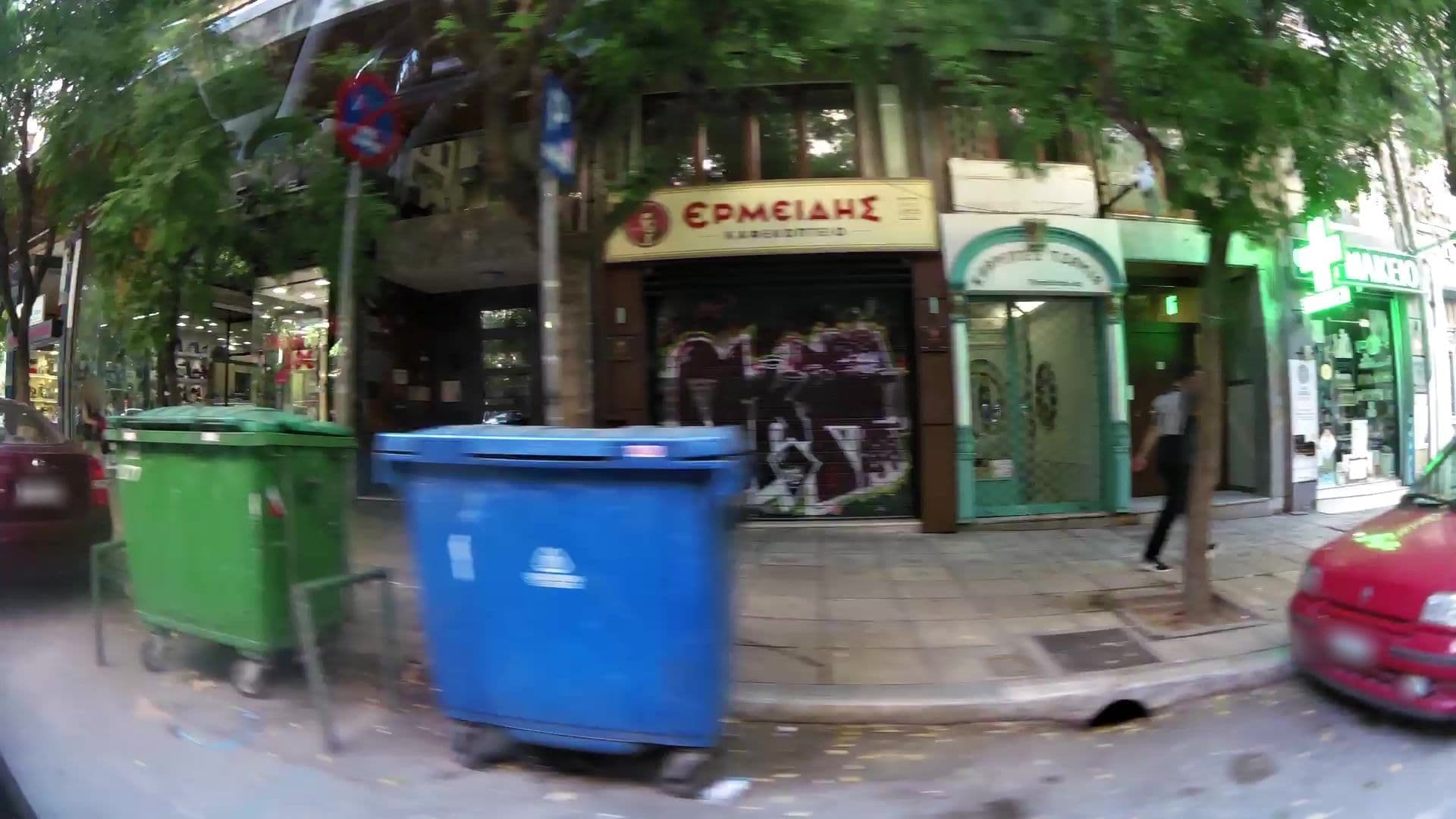 Street view near Alcazar B&B, Thessaloníki — © kaartcam (CC BY-SA · Mapillary)