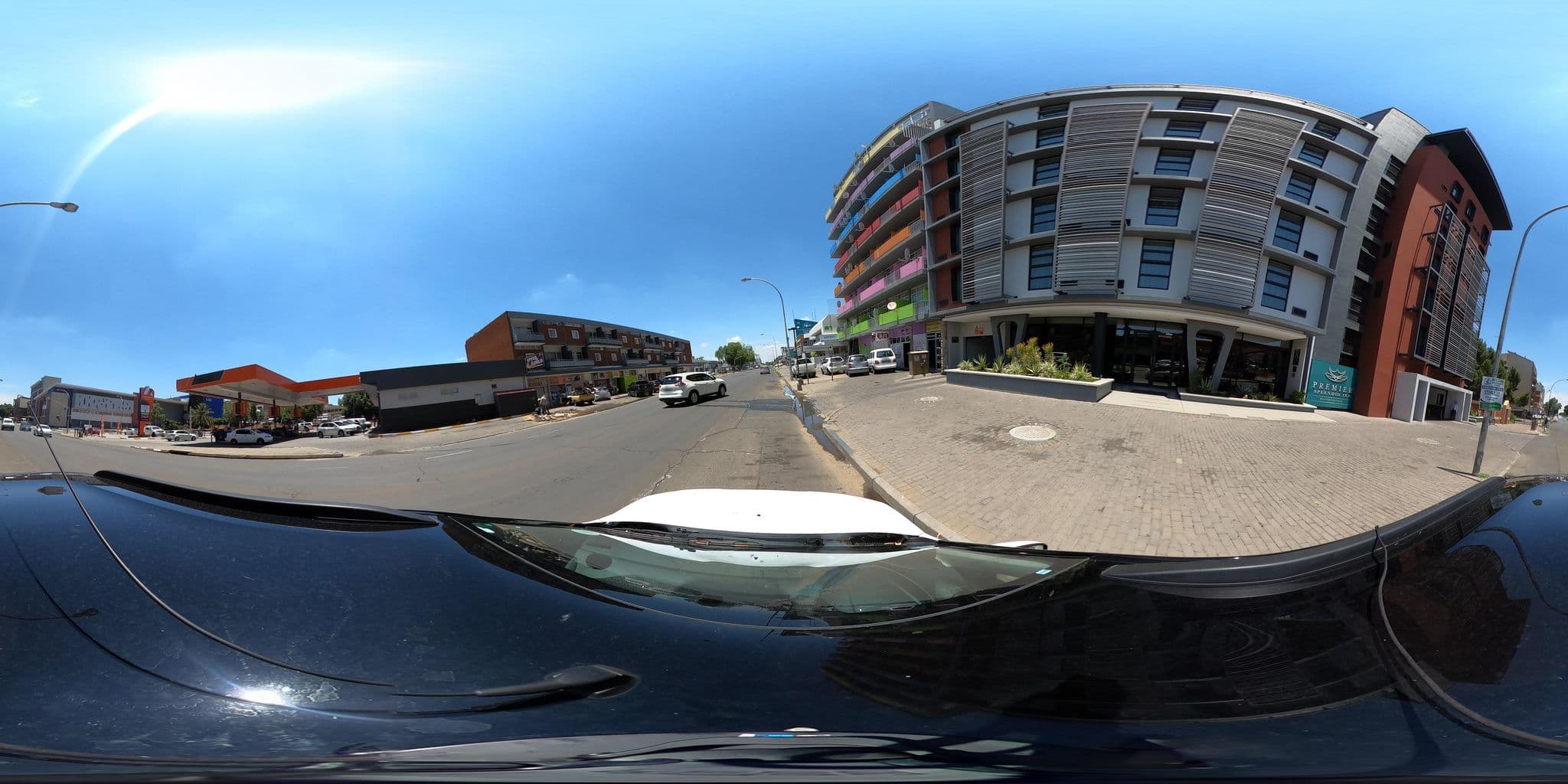 Street view near Stanville Hotel, Bloemfontein — © Infratec2024 (CC BY-SA · Mapillary)