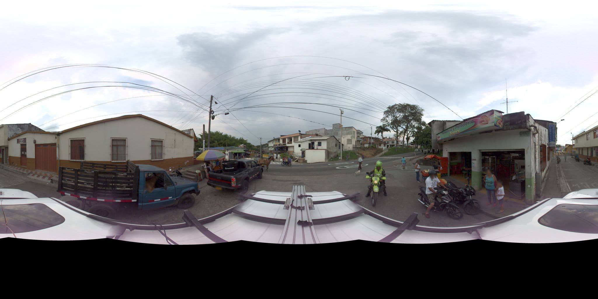 Street view near Hotel Campestre Las Bailarinas, Montenegro — © sarahantos (CC BY-SA · Mapillary)