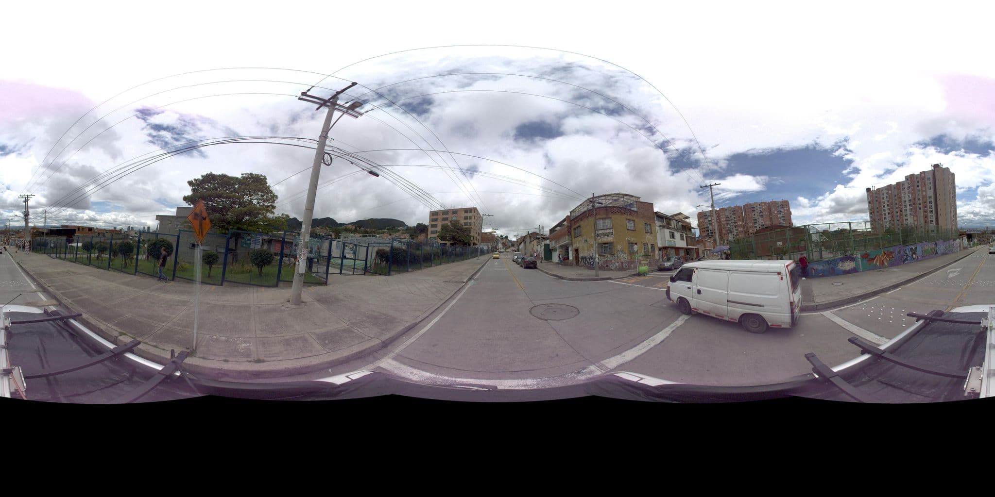 Street view near Hostal Cattleya Cafe Bar, Bogotá — © sarahantos (CC BY-SA · Mapillary)