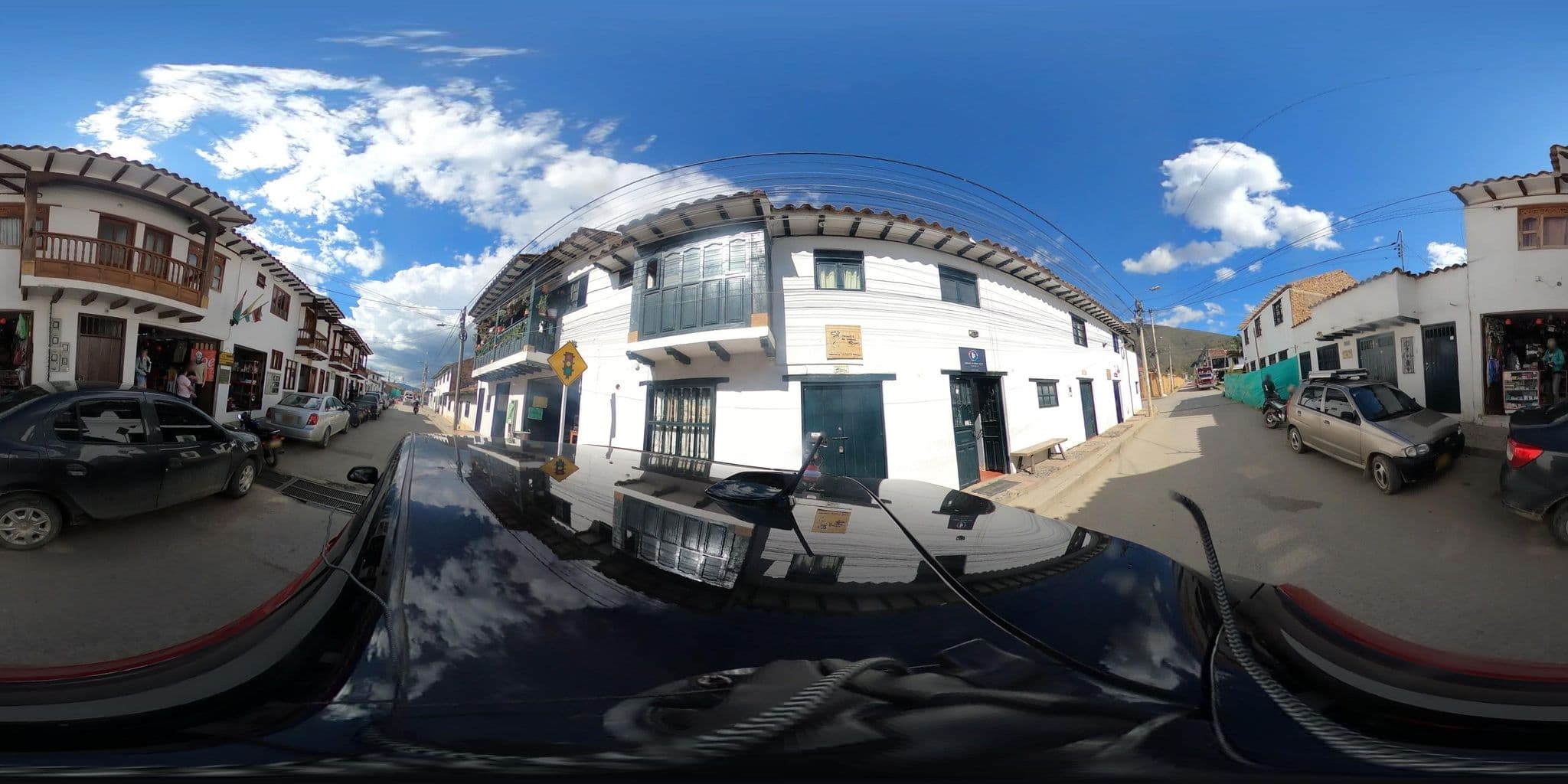 Street view near Hotel Cemandy, Villa de Leyva — © angoca (CC BY-SA · Mapillary)