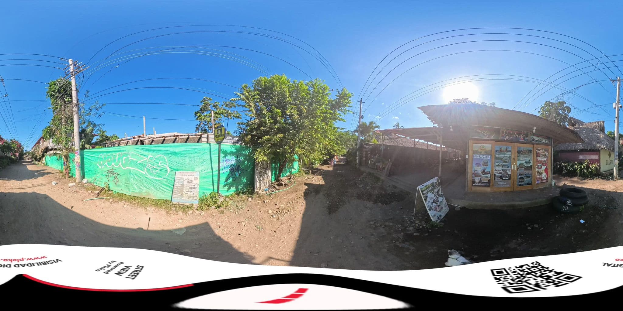 Street view near Primaluna Beach Hostel, Dibulla — © Pleka (CC BY-SA · Mapillary)