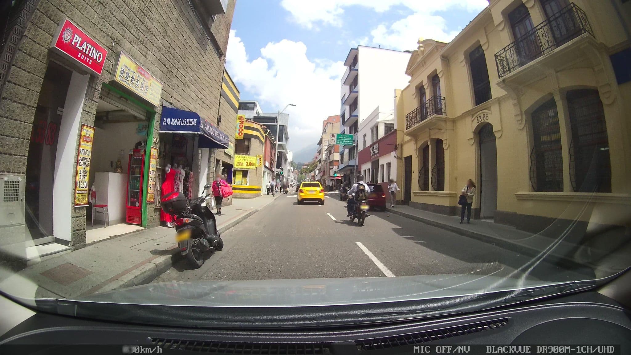 Street view near Hotel Platino, Medellín