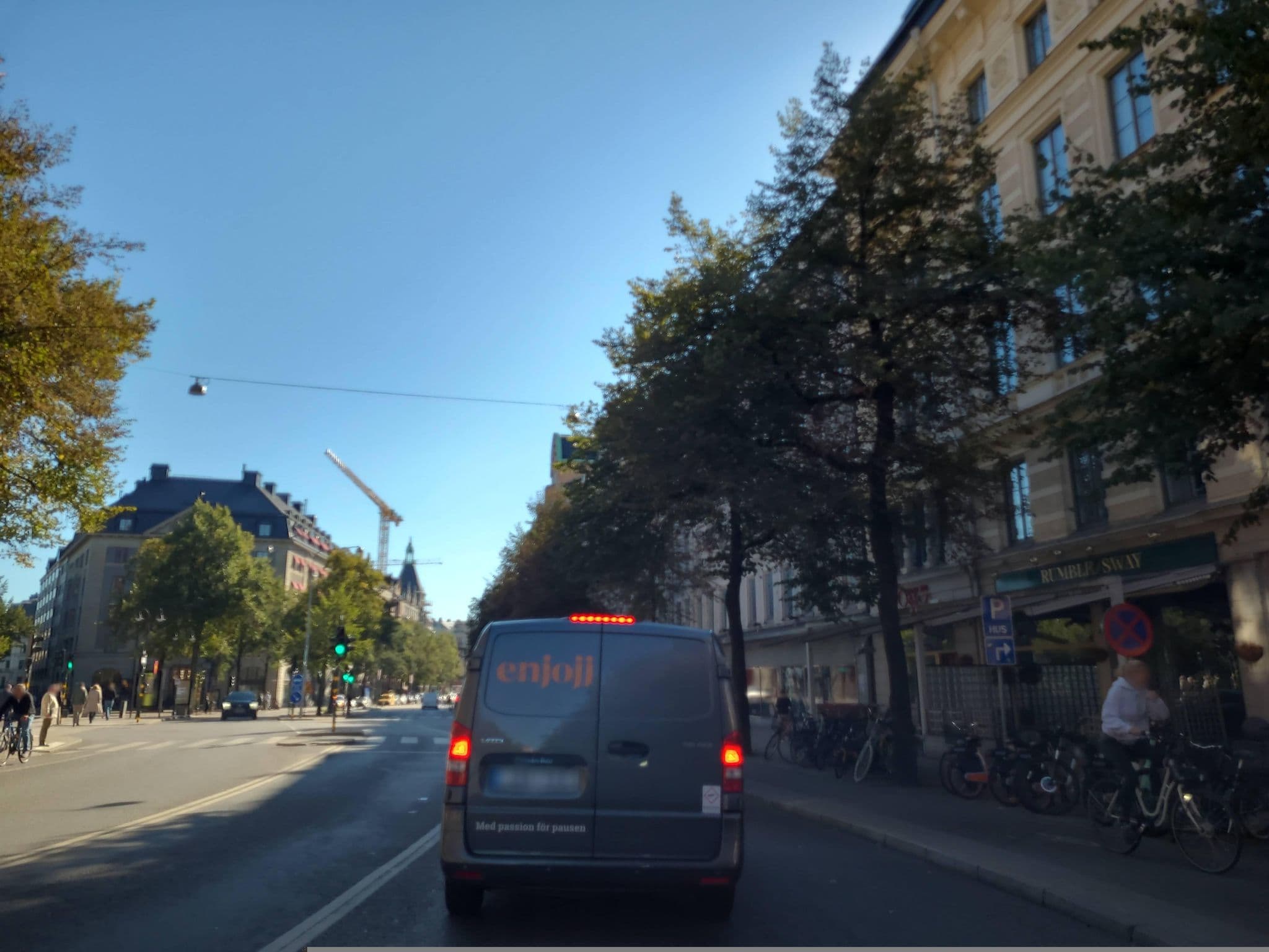Street view near The Sparrow Hotel, Östermalm — © jopparn (CC BY-SA · Mapillary)
