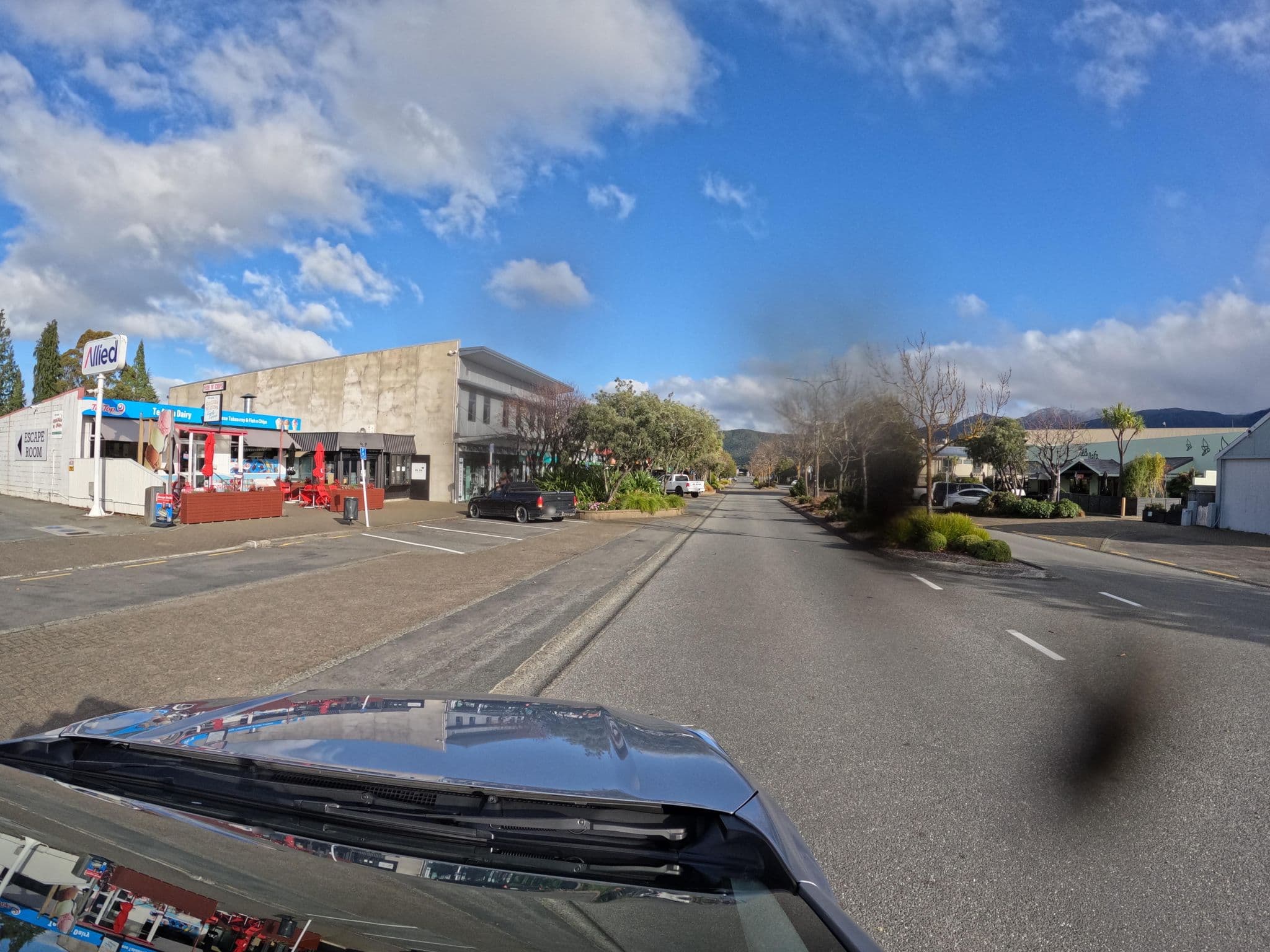 Street view near Luxmore Hotel, Te Anau — © skillsy (CC BY-SA · Mapillary)