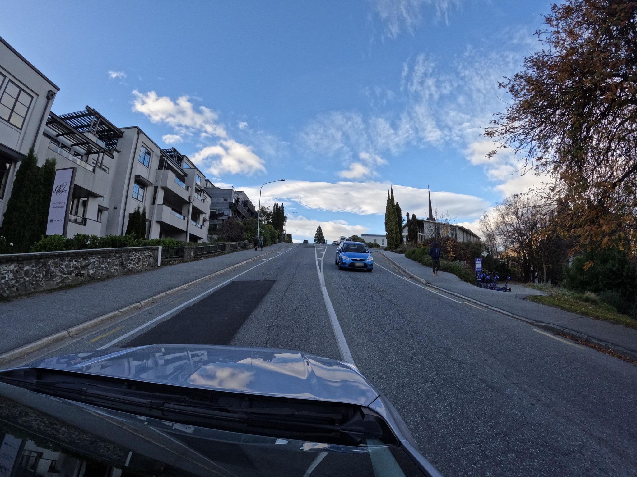 Street view near The Glebe Apartments, Queenstown — © skillsy (CC BY-SA · Mapillary)