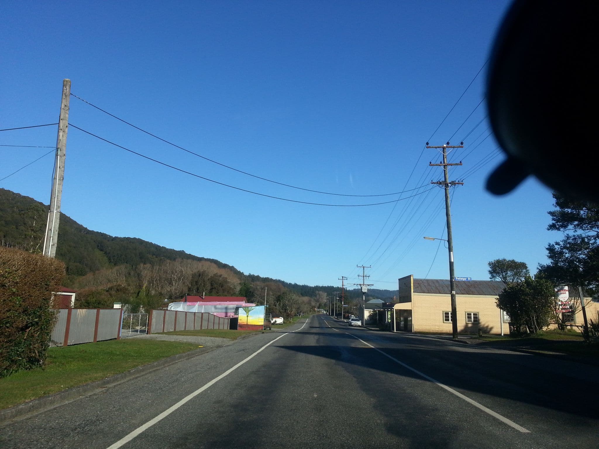 Street view near Brunnerton Lodge and Backpackers, Runanga — © trevdev (CC BY-SA · Mapillary)