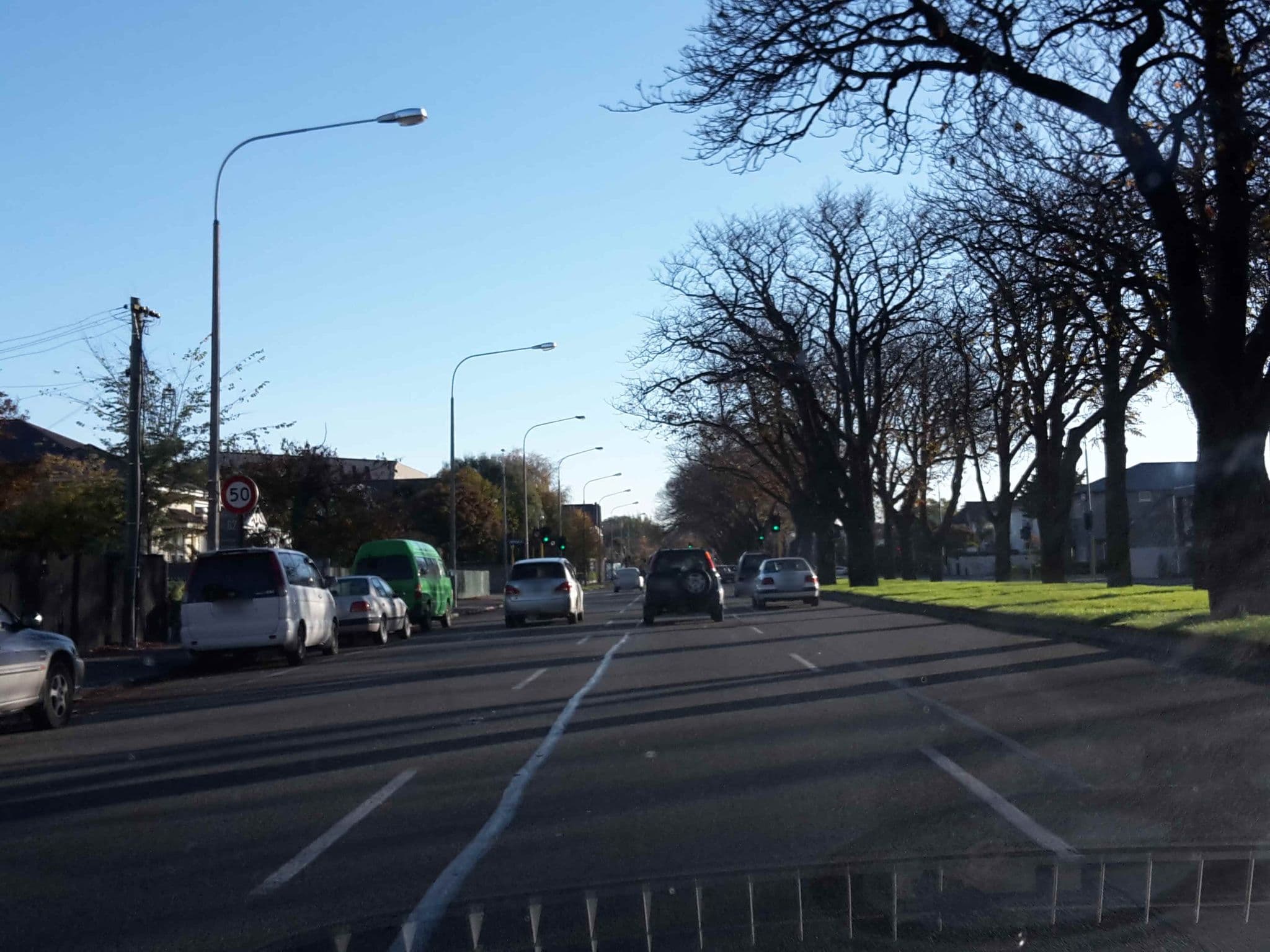 Street view near Rucksacker Backpacker Hostel, Christchurch — © hoodlum (CC BY-SA · Mapillary)