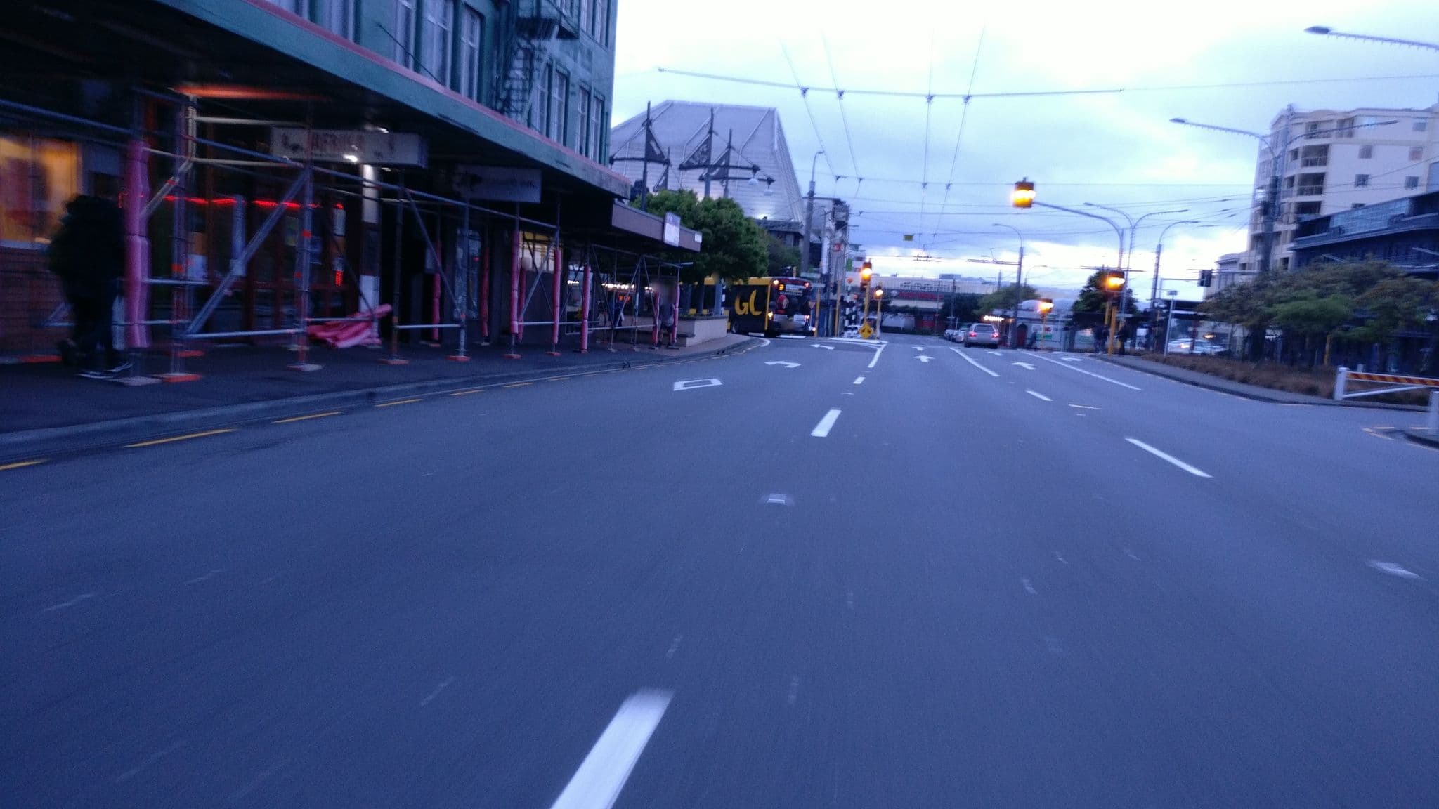 Street view near Base Backpackers, Te Aro — © hughdavenport (CC BY-SA · Mapillary)