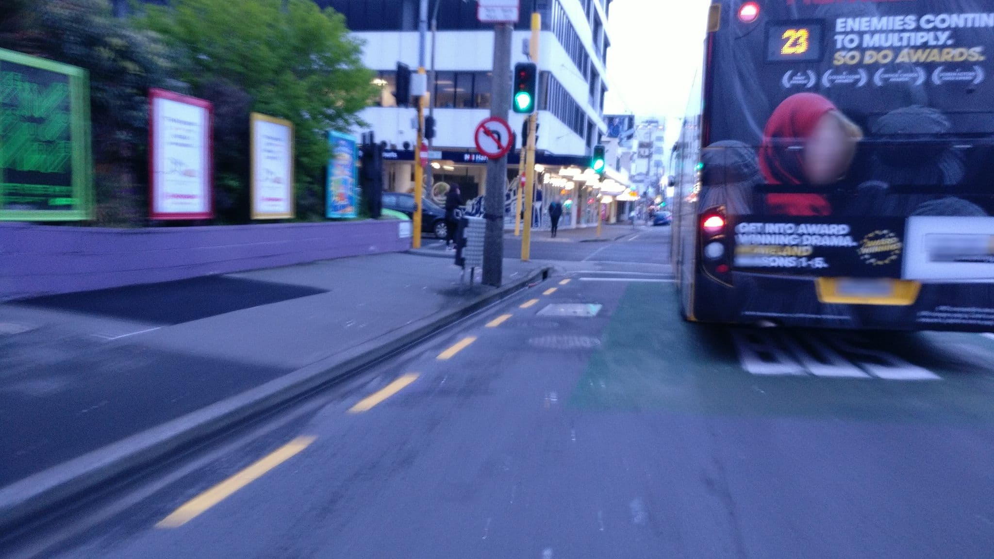 Street view near Room 1921 James Cook, Te Aro — © hughdavenport (CC BY-SA · Mapillary)