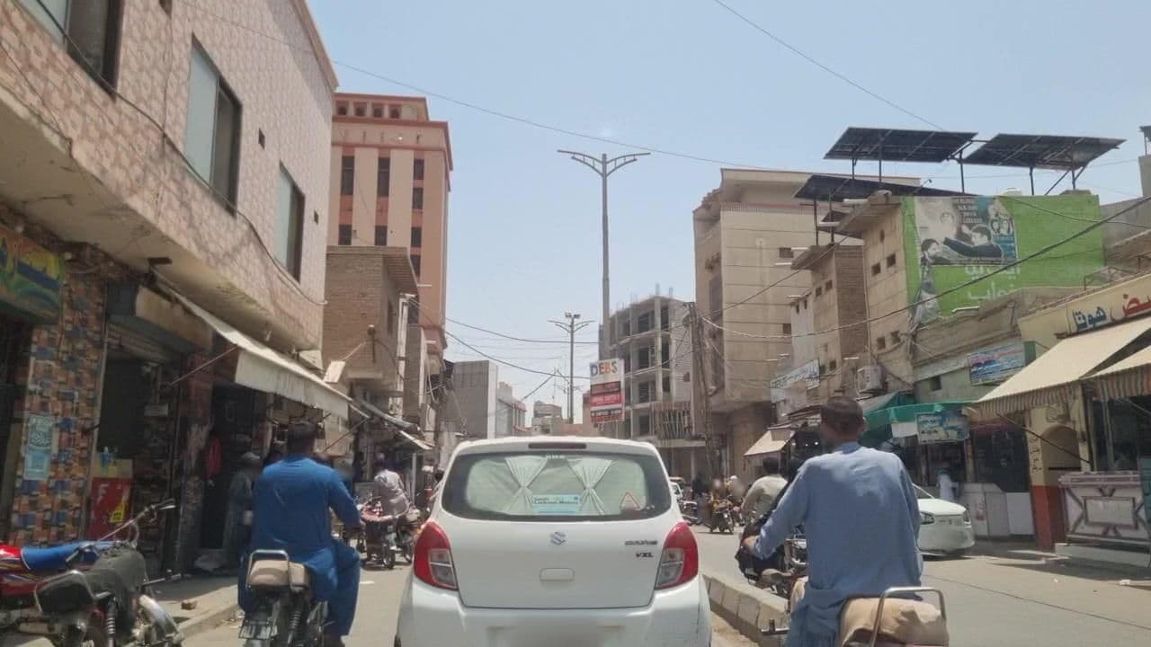 Street view near Hotel Green Palace, Larkana — © roadroid (CC BY-SA · Mapillary)