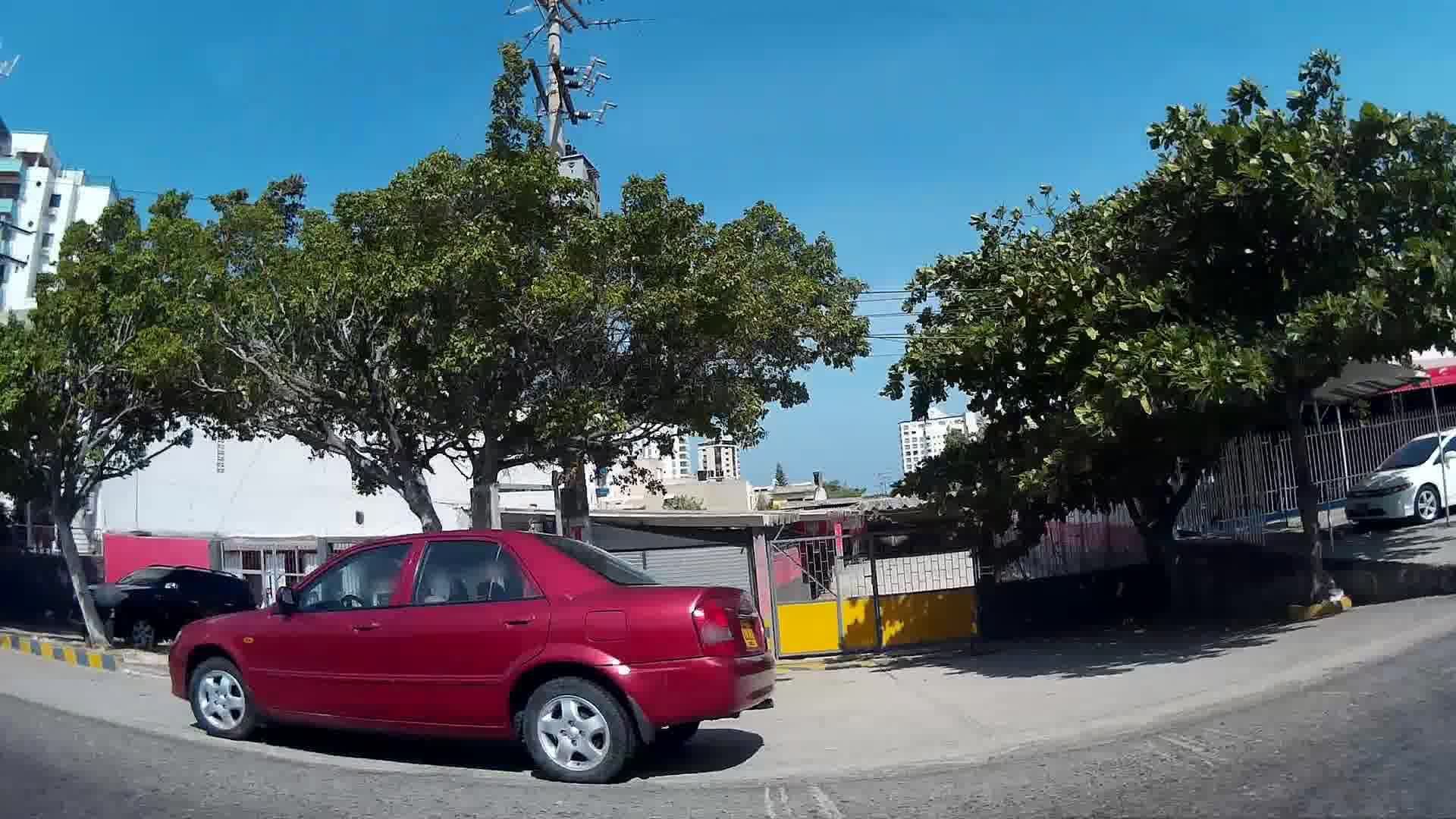 Street view near Blanco Mar Hotel, Santa Marta