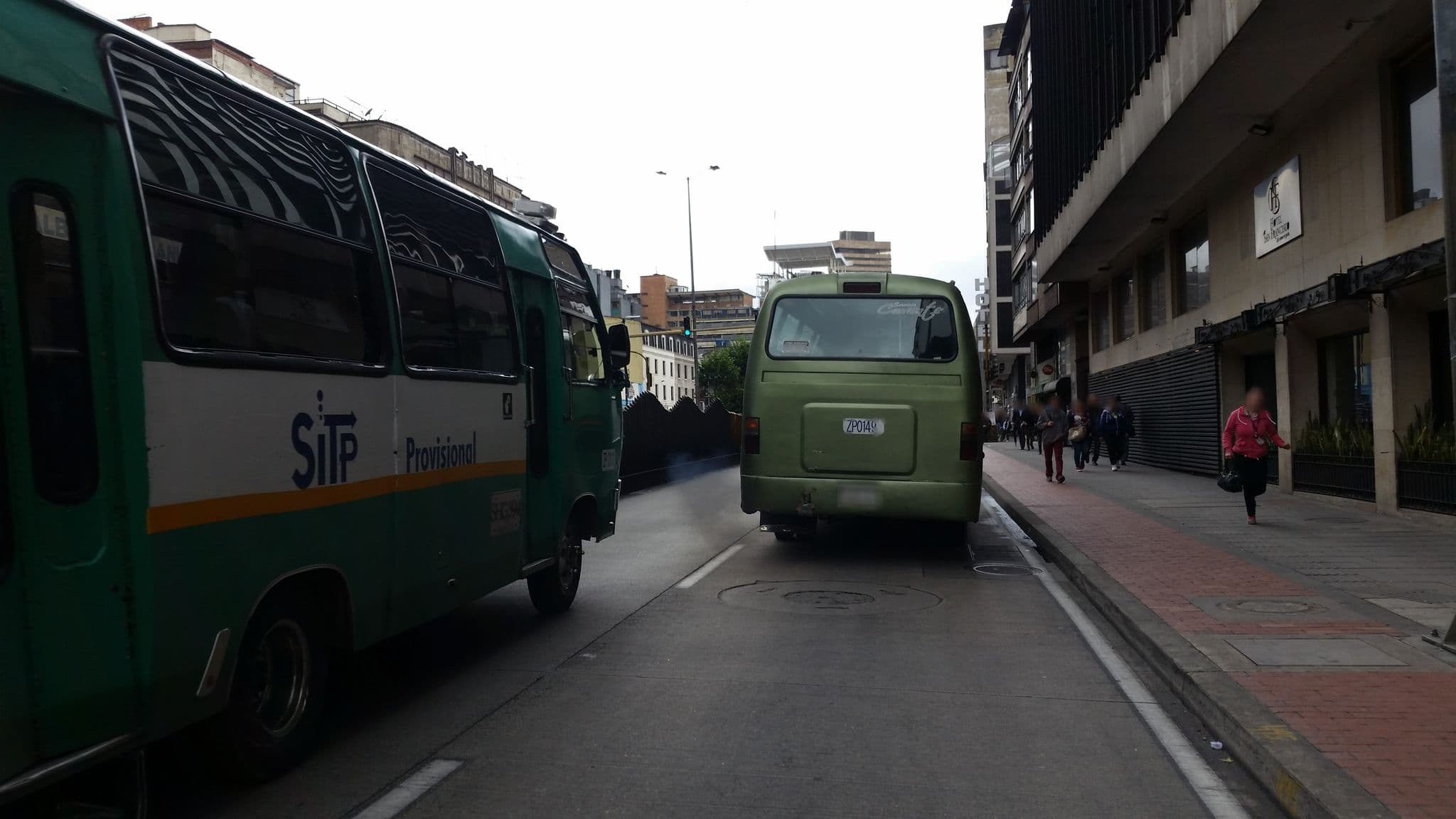 Street view near San Francisco Hotel, Bogotá