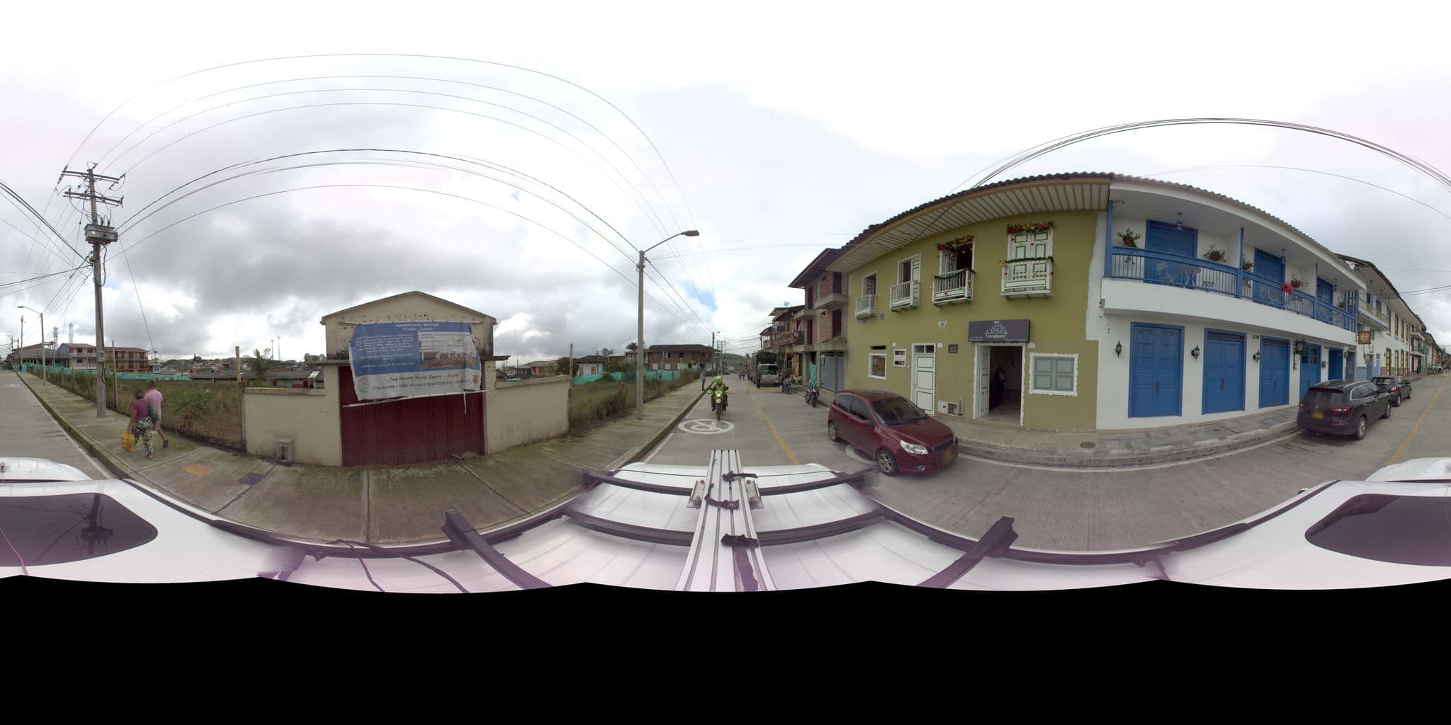Street view near El Reloj Casa Hotel, Filandia — © sarahantos (CC BY-SA · Mapillary)