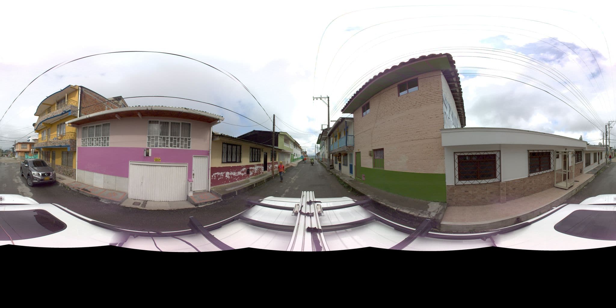 Street view near Nomados del Café Hostal, Filandia — © sarahantos (CC BY-SA · Mapillary)