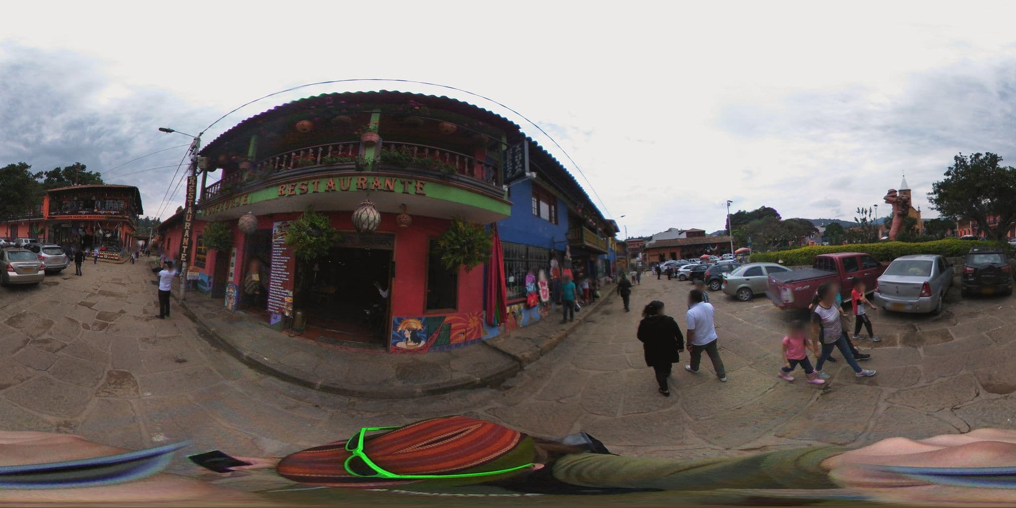 Street view near Hospedaje Candelaria, Ráquira — © ejegg (CC BY-SA · Mapillary)