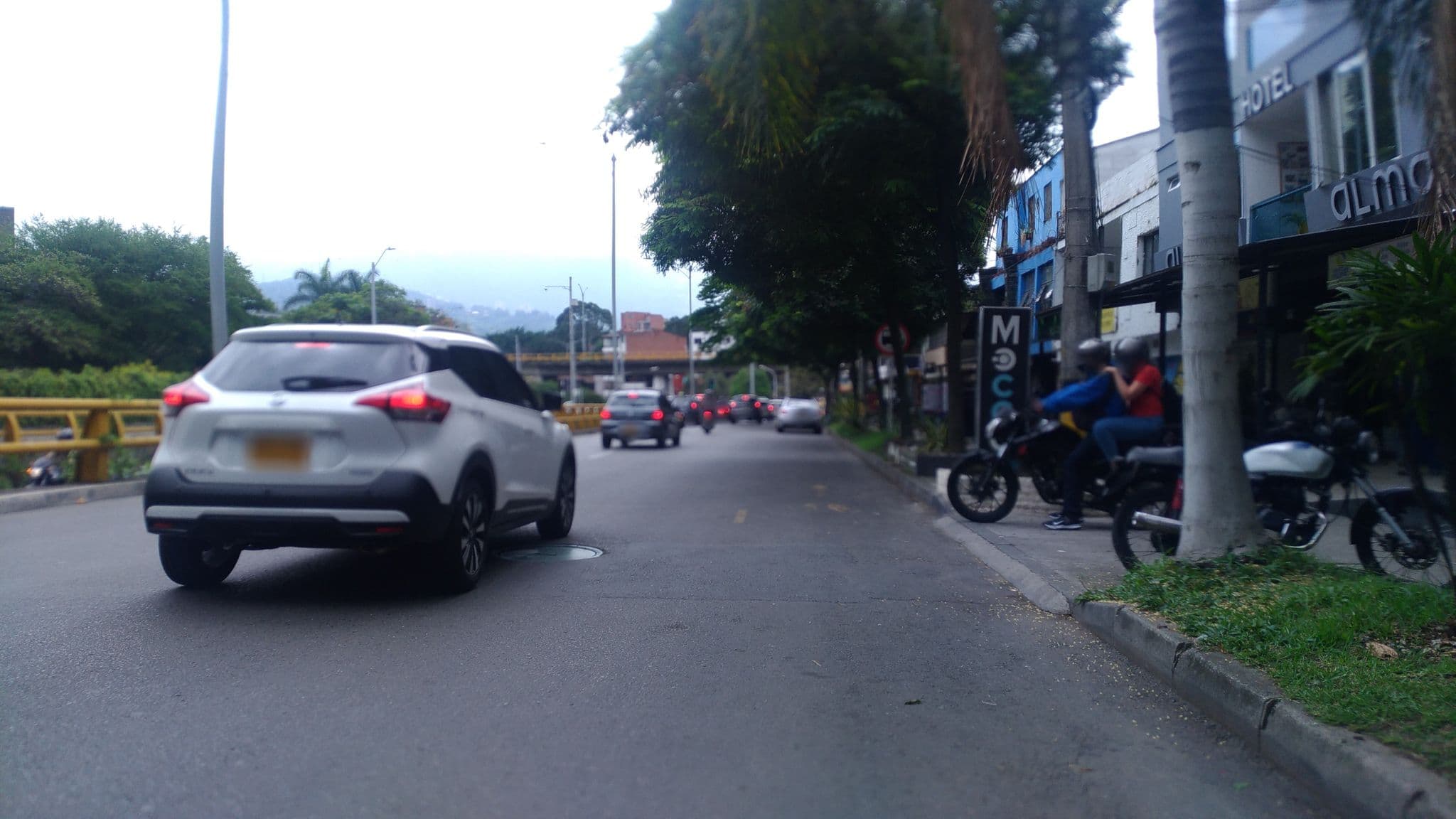 Street view near Aura Hotel, Medellín