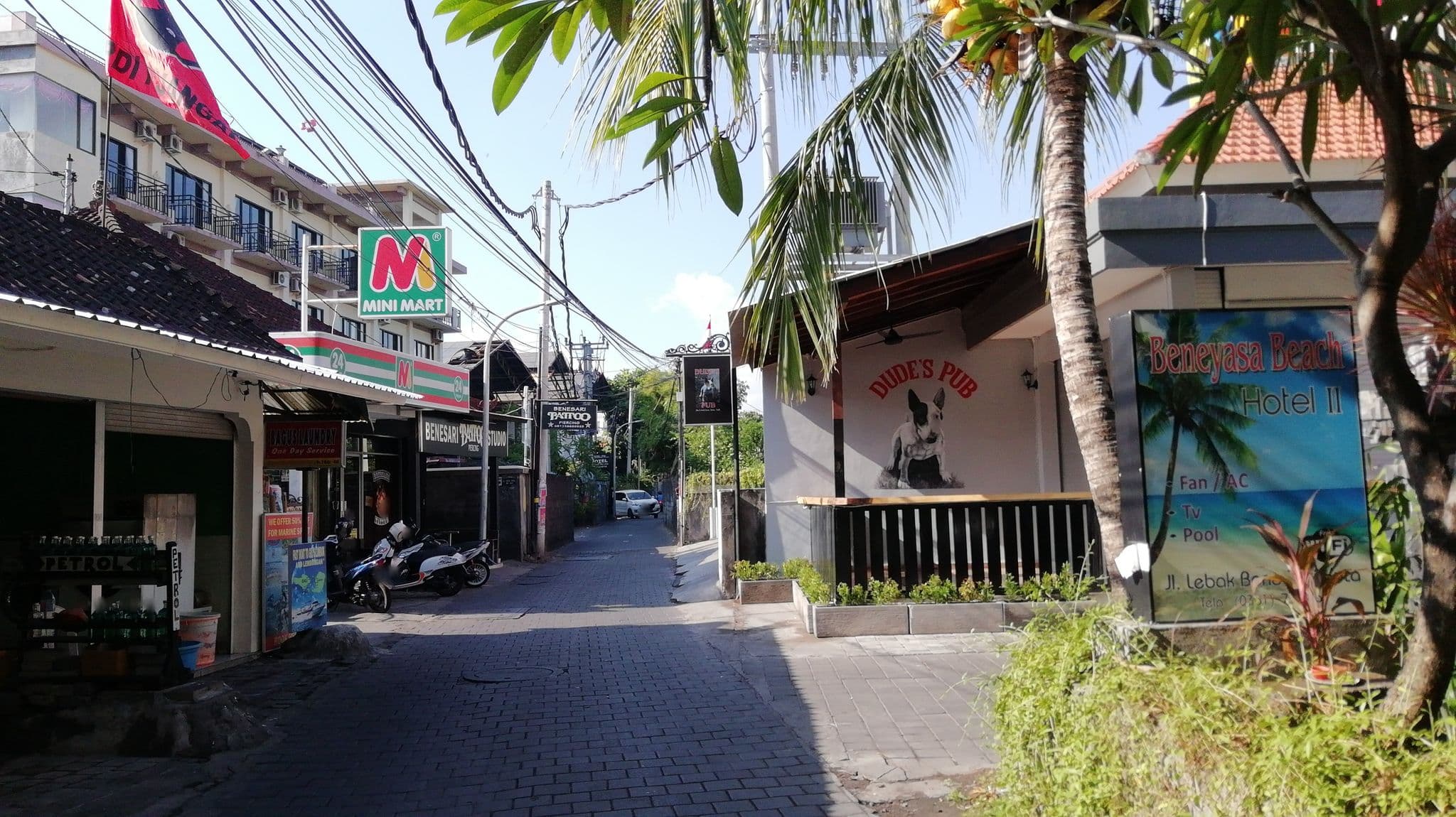 Street view near Hotel Beneyasa II, Legian — © herejkttest (CC BY-SA · Mapillary)
